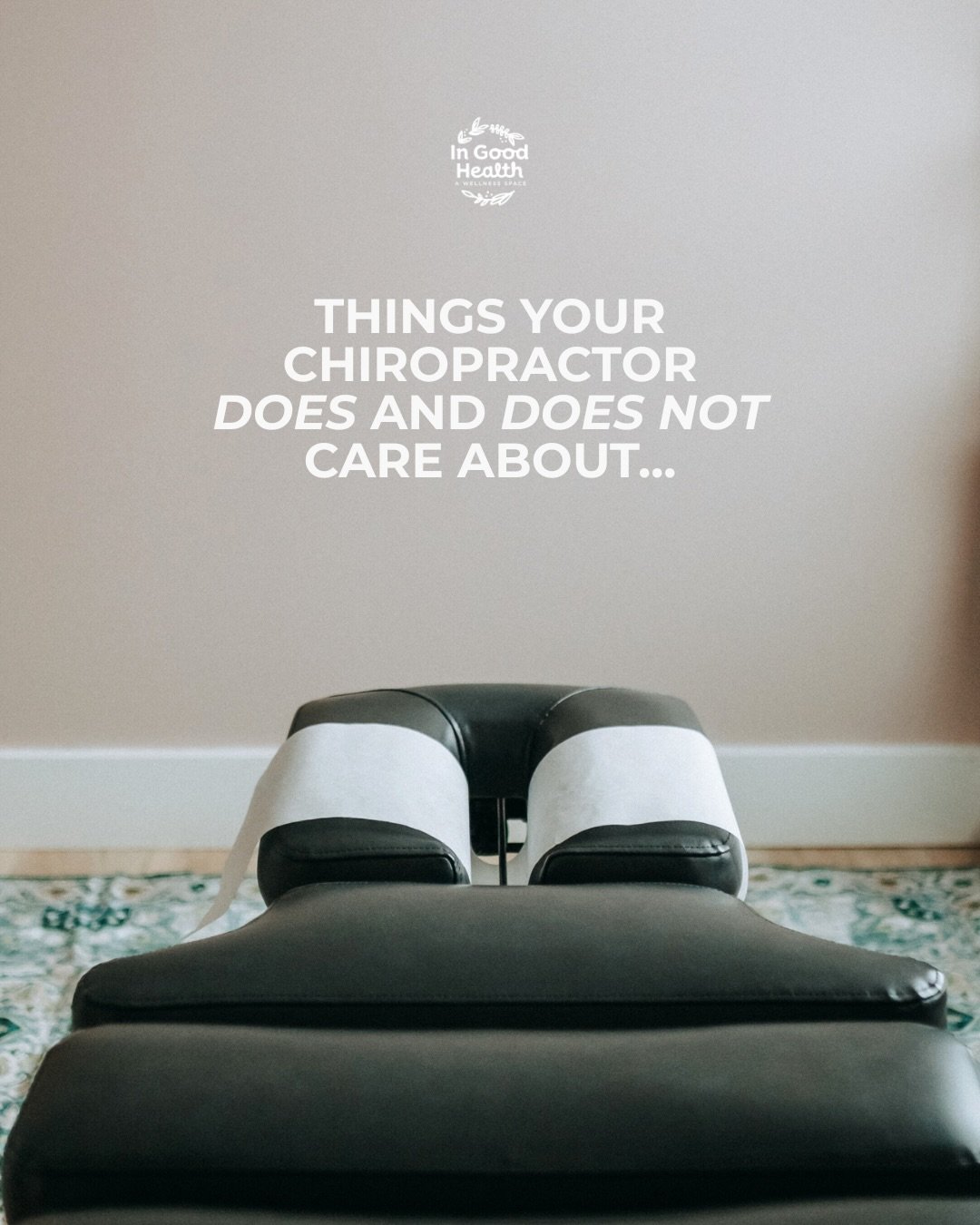 What&rsquo;s important to us is helping you feel your best &mdash; not your lipstick smudge from laying facedown or the funny noises you make during an adjustment! 😉 

#ingoodhealth #ingoodhealthkomoka #healthandwellness #holisticwellness #chiroprac