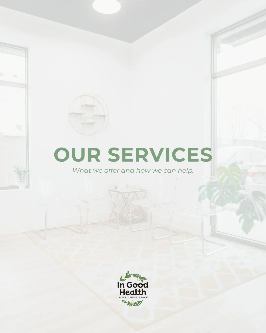 If you're new to our space, welcome! 💚

Our team of practitioners work collaboratively to provide support across the board!

We offer:
🦴 chiropractic
🌱 naturopathic medicine
💆🏼&zwj;♀️ massage therapy
💭 psychotherapy
🧘🏻&zwj;♀️ energy healing &