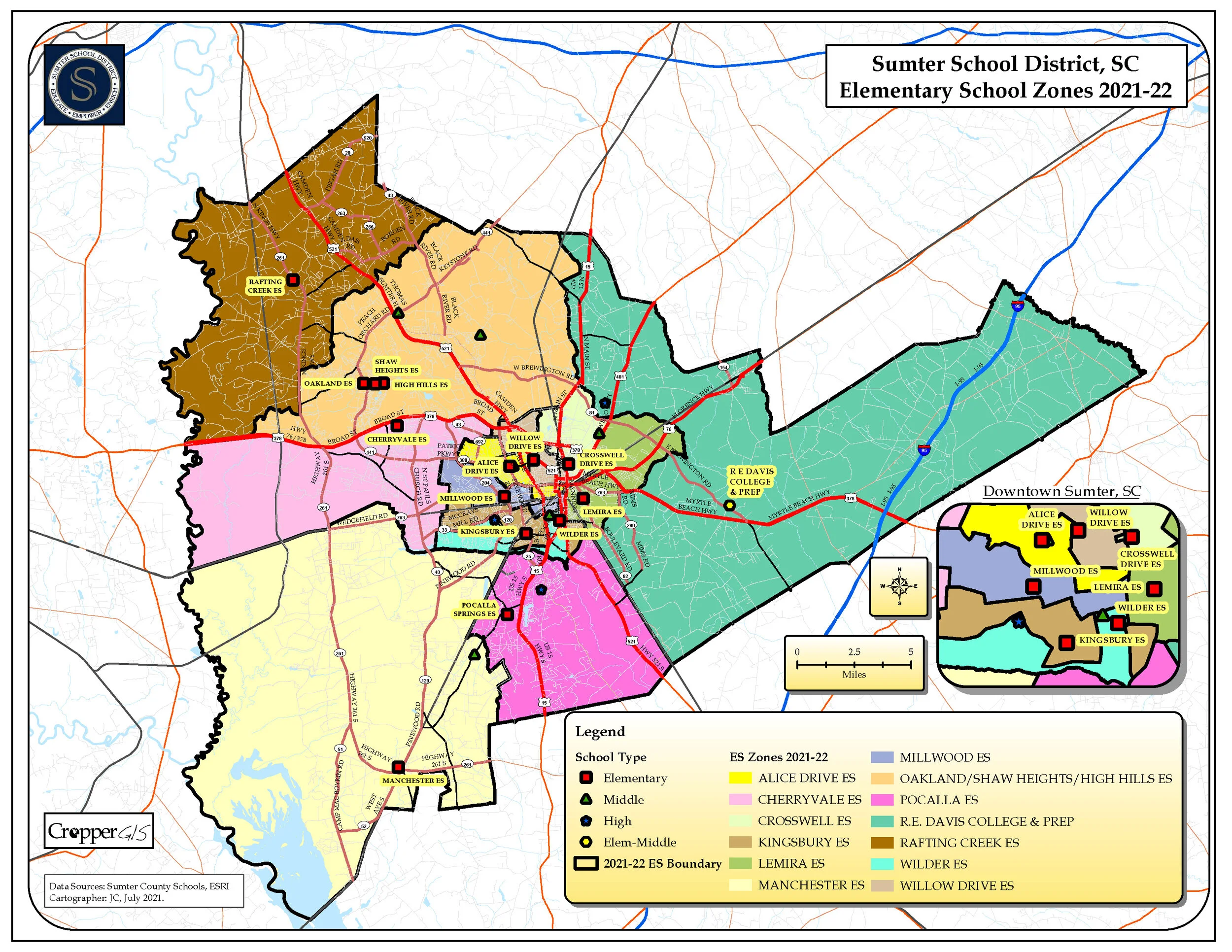 Map of sumter sc