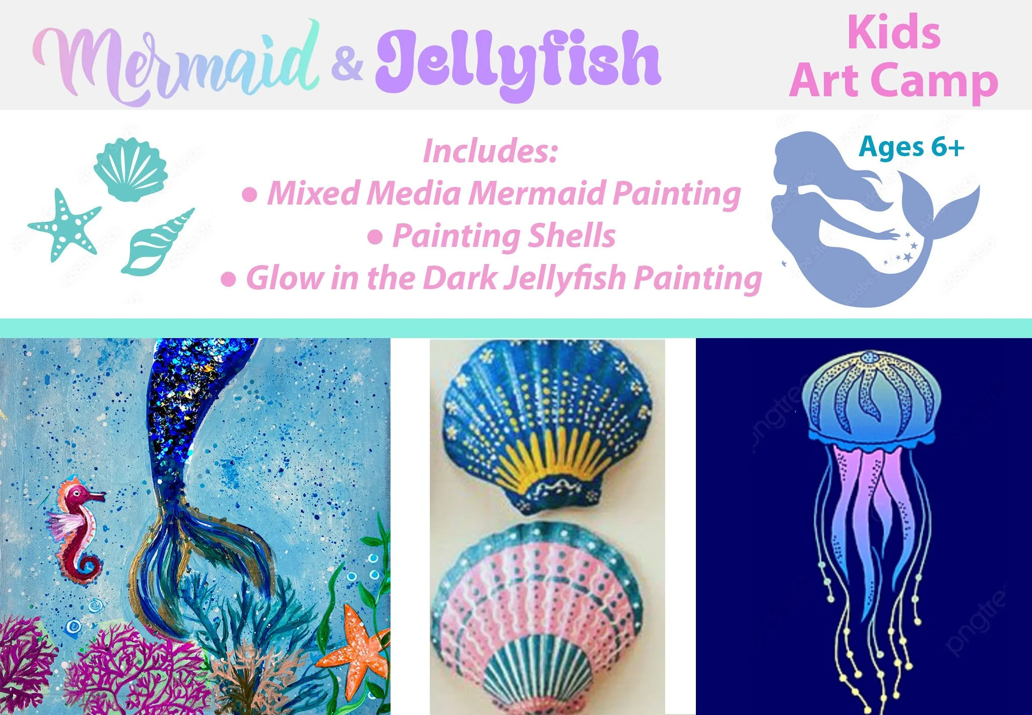 Mermaid & Jellyfish Kids Camp ~ AGES 6+