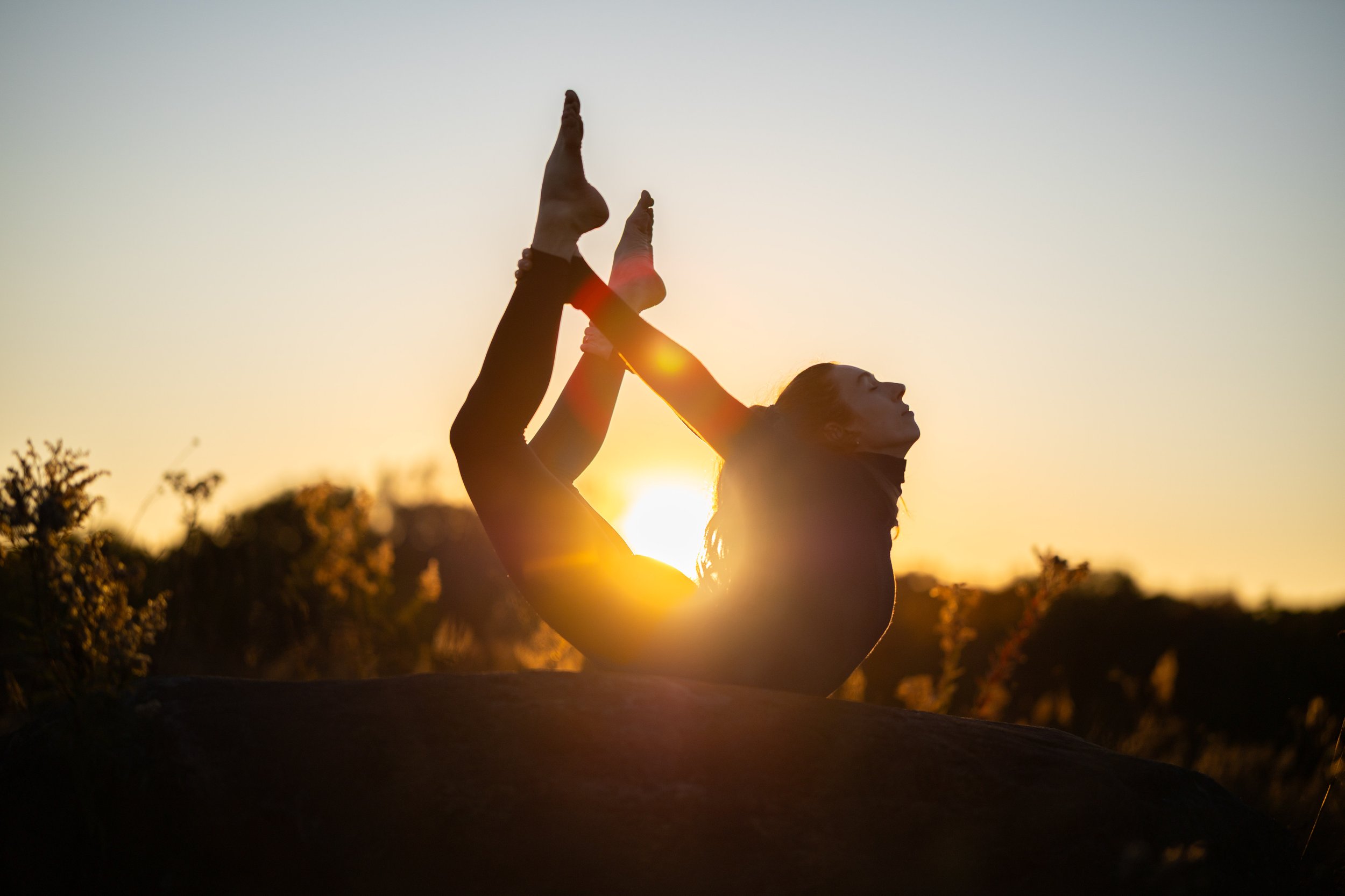 Dhanurasana at Sunset