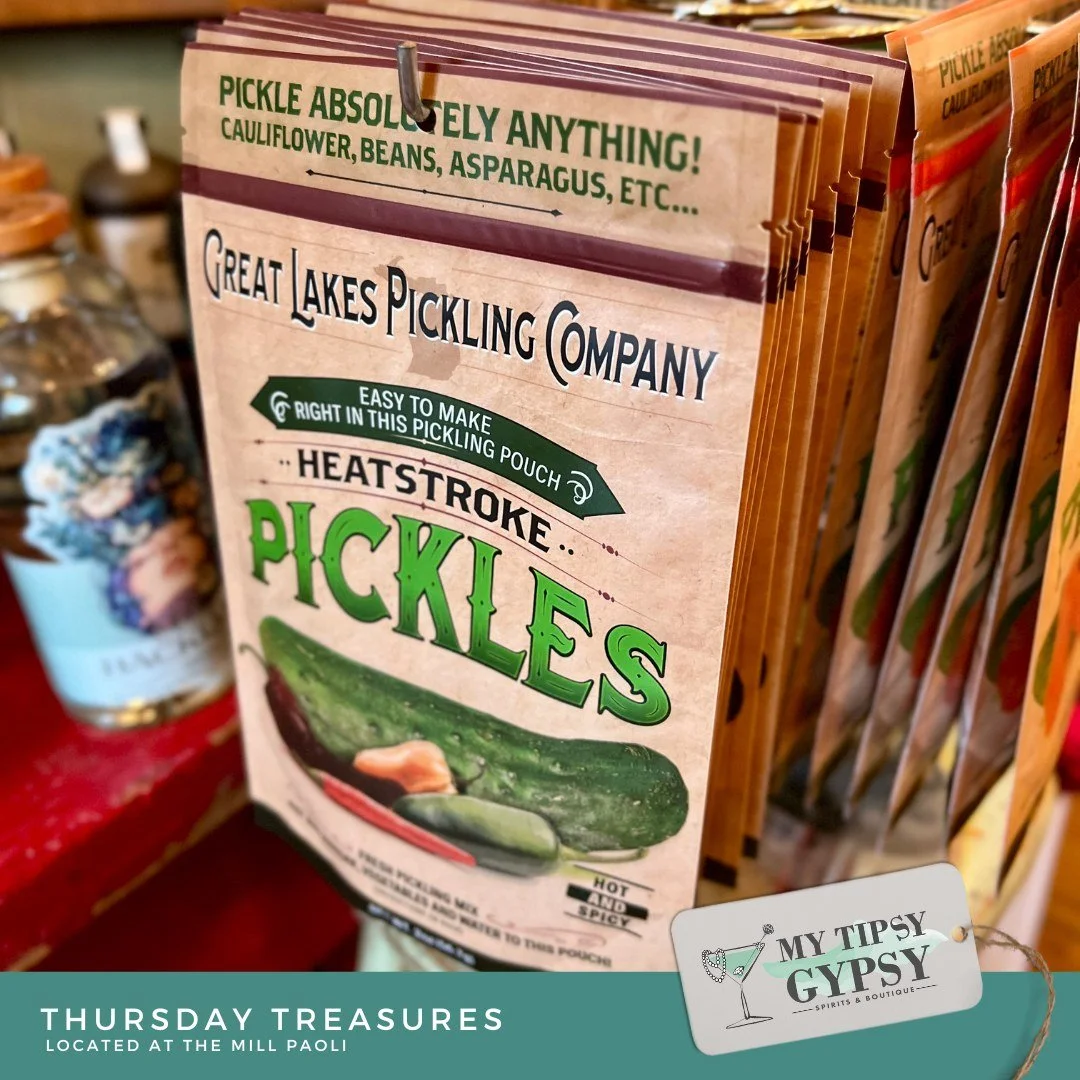 Thursday Treasures from My Tipsy Gypsy! Check out these pickling bags from @greatlakespicklingcompany!

01 Pick Your Veggies: Some of our favorites include cucumbers, cauliflower, green beans, or do a mix!

02: Fill With Vinegar and Water: Fill the p
