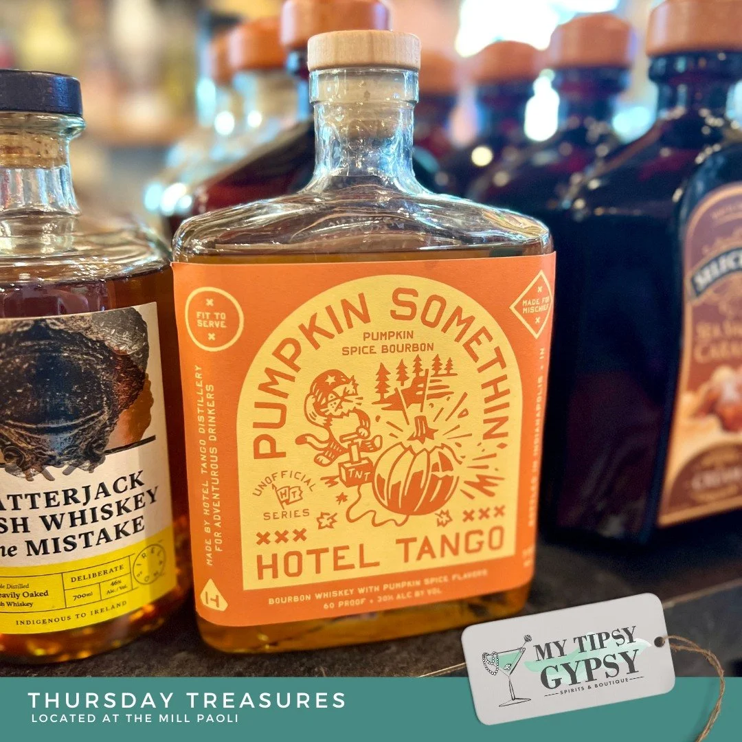 Thursday Treasures from My Tipsy Gypsy!

This Pumpkin Somethin' from @hoteltangodistillery has some fantastic fall flavors including allspice, pumpkin, clove, cinnamon, and ginger! Come try a sample today! 

#mytipsygypsy #visitpaoli #themillpaoli #v
