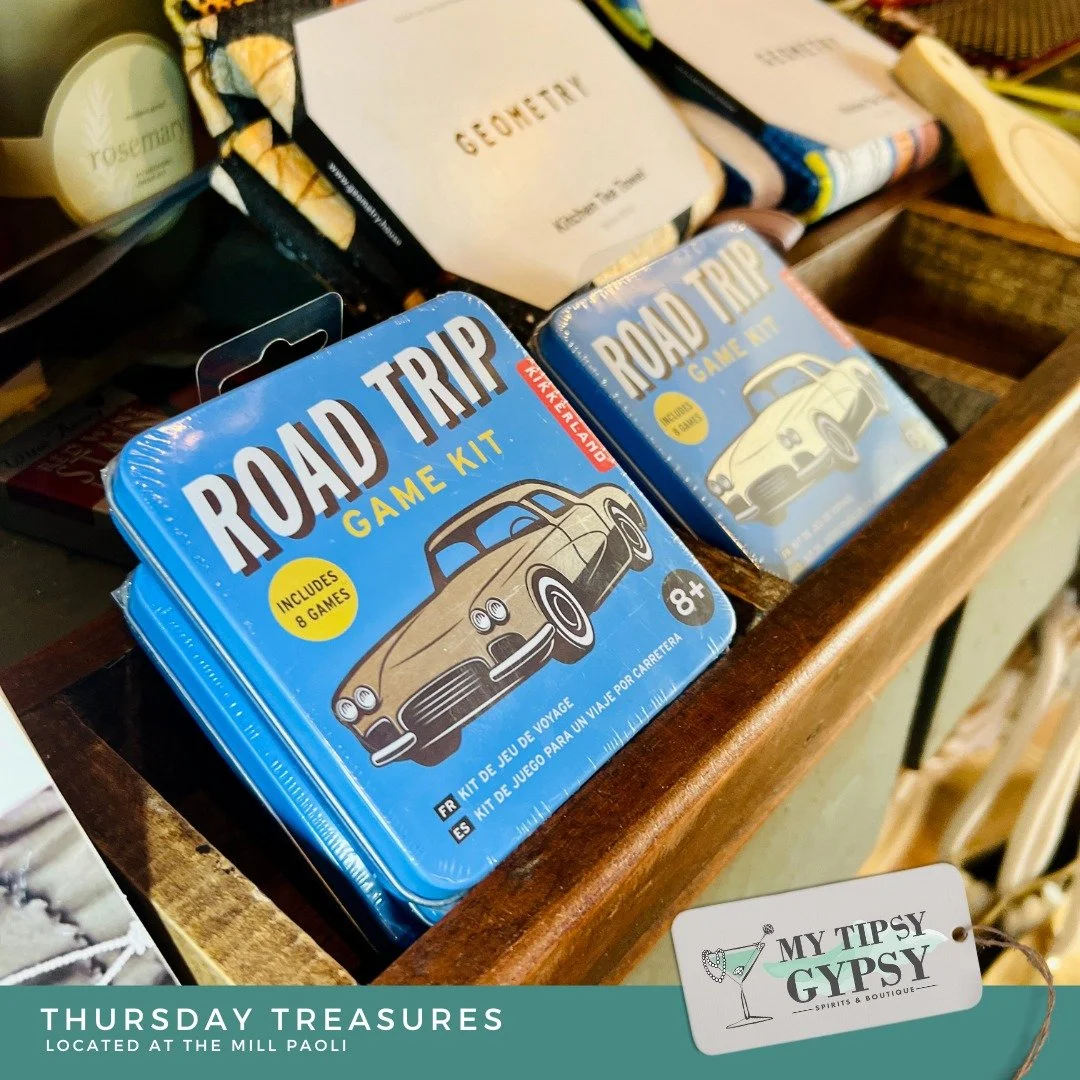 Thursday Treasures from My Tipsy Gypsy!

Games galore for all of your road trips or just for hanging out at The Mill Paoli! Swing by and shop today!

#mytipsygypsy #visitpaoli #themillpaoli #visitpaoli #ThursdayTreasure