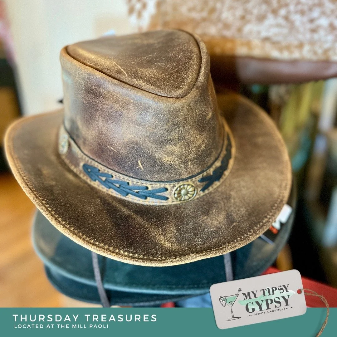 Thursday Treasures from My Tipsy Gypsy!

Looking for a hat for your next great adventure? We've just unpacked a few new fun ones. Stop by and try them on!

#mytipsygypsy #visitpaoli #themillpaoli #visitpaoli #ThursdayTreasure