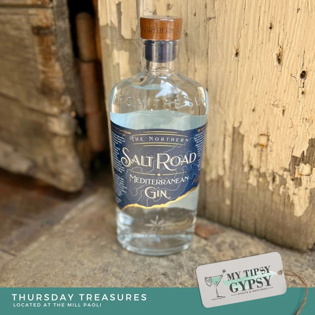 Thursday Treasures from My Tipsy Gypsy!

Looking for a new gin? We're still loving this Salt Road Mediterranean from The Northern! Try it with one of our amazing bitters for a slight twist on the original G&amp;T!

#mytipsygypsy #visitpaoli #themillp