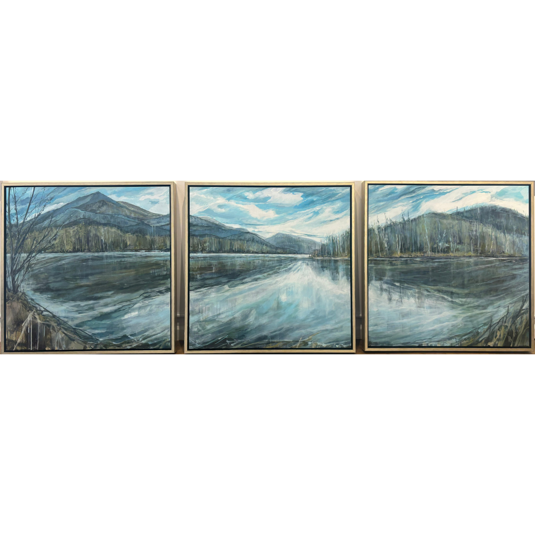 Appalachian Oasis (Triptych) 
Acrylic on canvas,
36 x 108 inches,
Inquiries Welcome