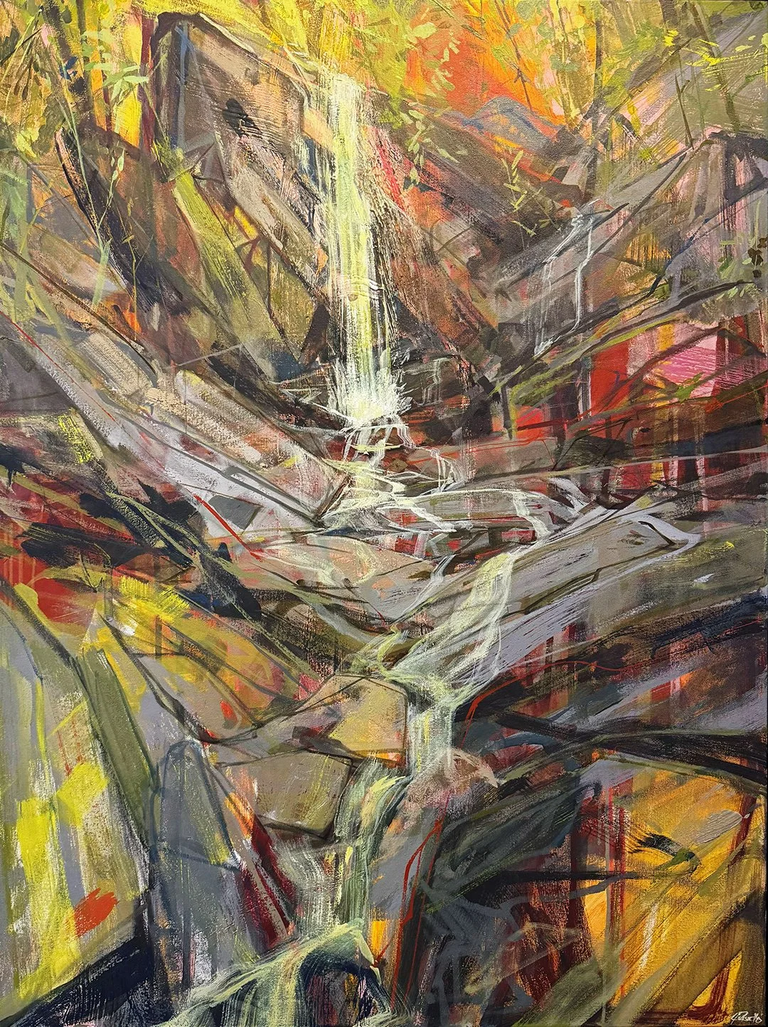 Emerald Falls
Acrylic on canvas
48 x 36. inches