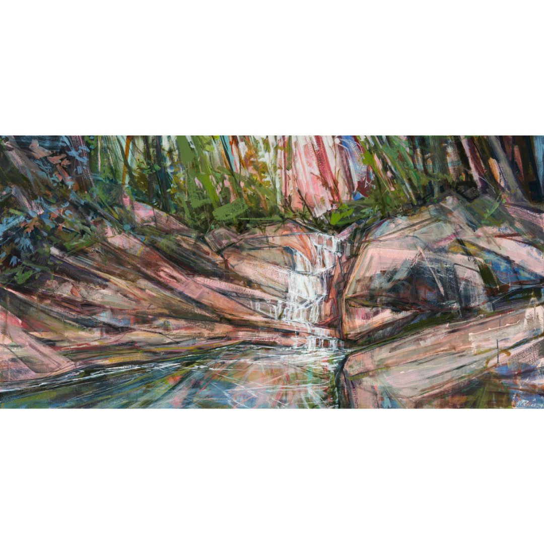 Under a Pink Moon, Acrylic on canvas, 36 x 72 inches $10,300