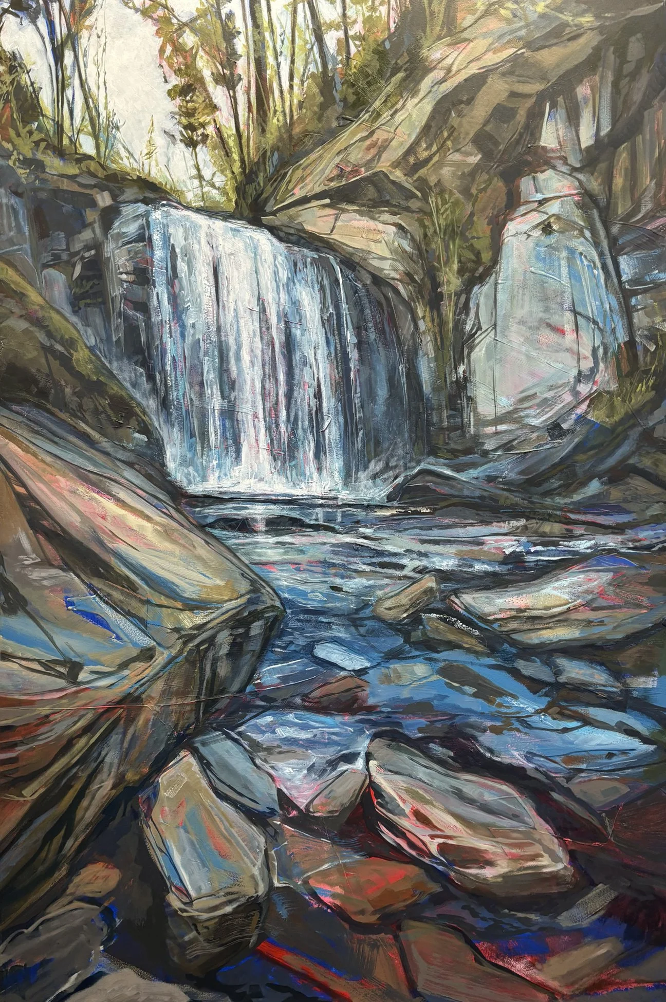 Jeremy Russell, Looking Glass Falls, 2025, 72 x 48"