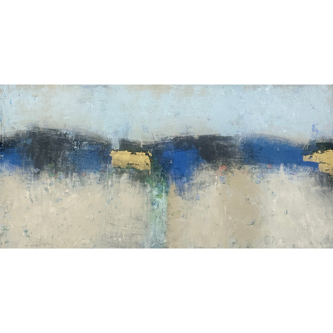 Departure, 2025 Oil & 22K Gold on Canvas, 30 x 60 inches, $7,500