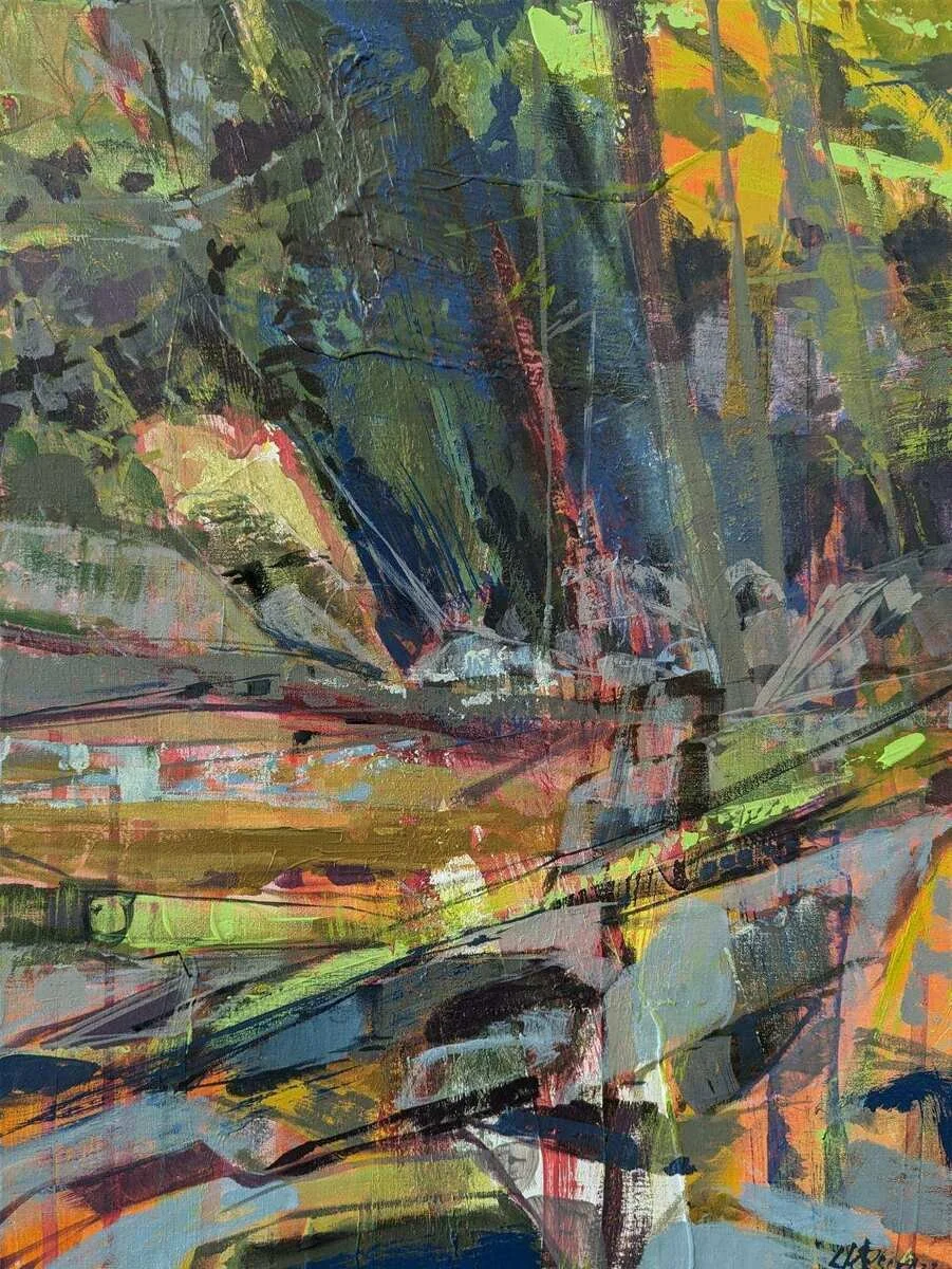 Splash, 2024 Acrylic on canvas, 18 x 24 inches $2,300