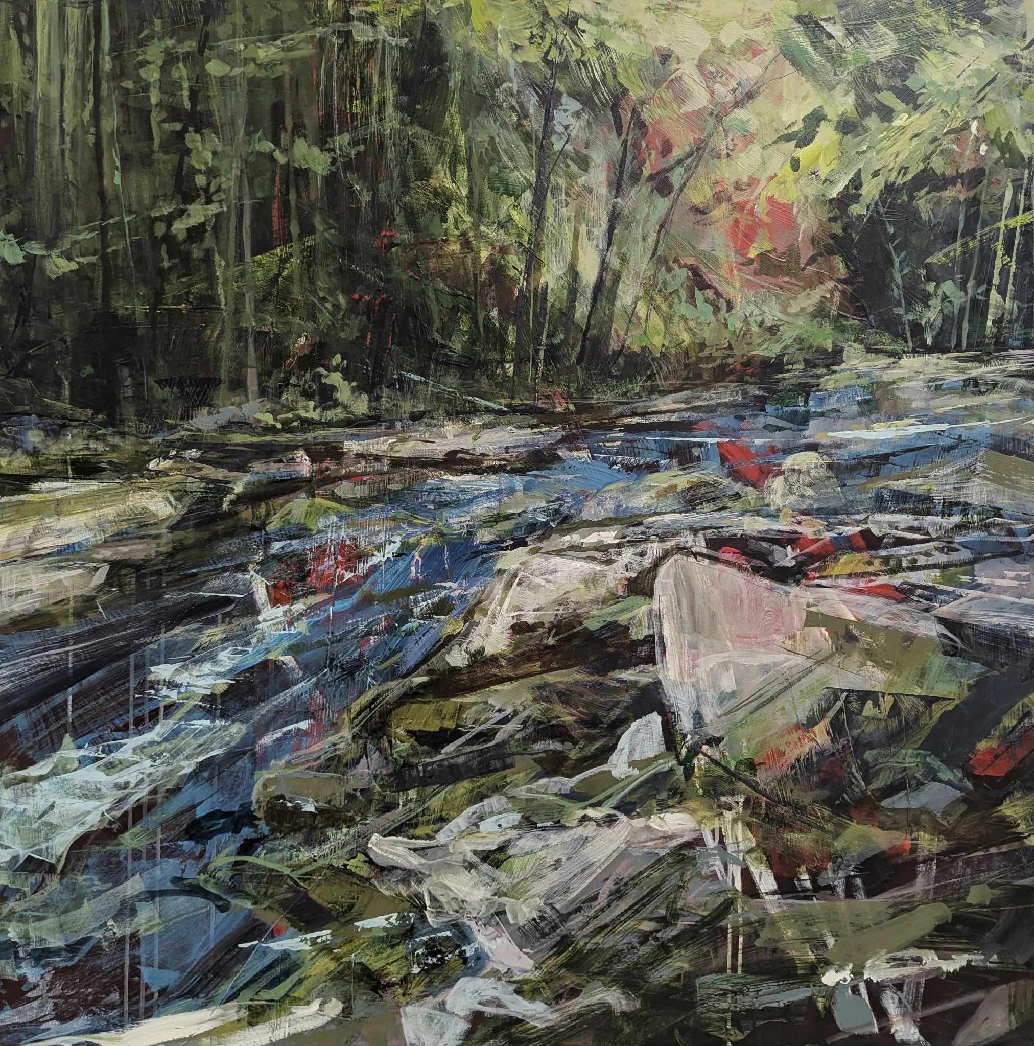 Ramble On, Acrylic on panel, 48 x 48 inches $9,200