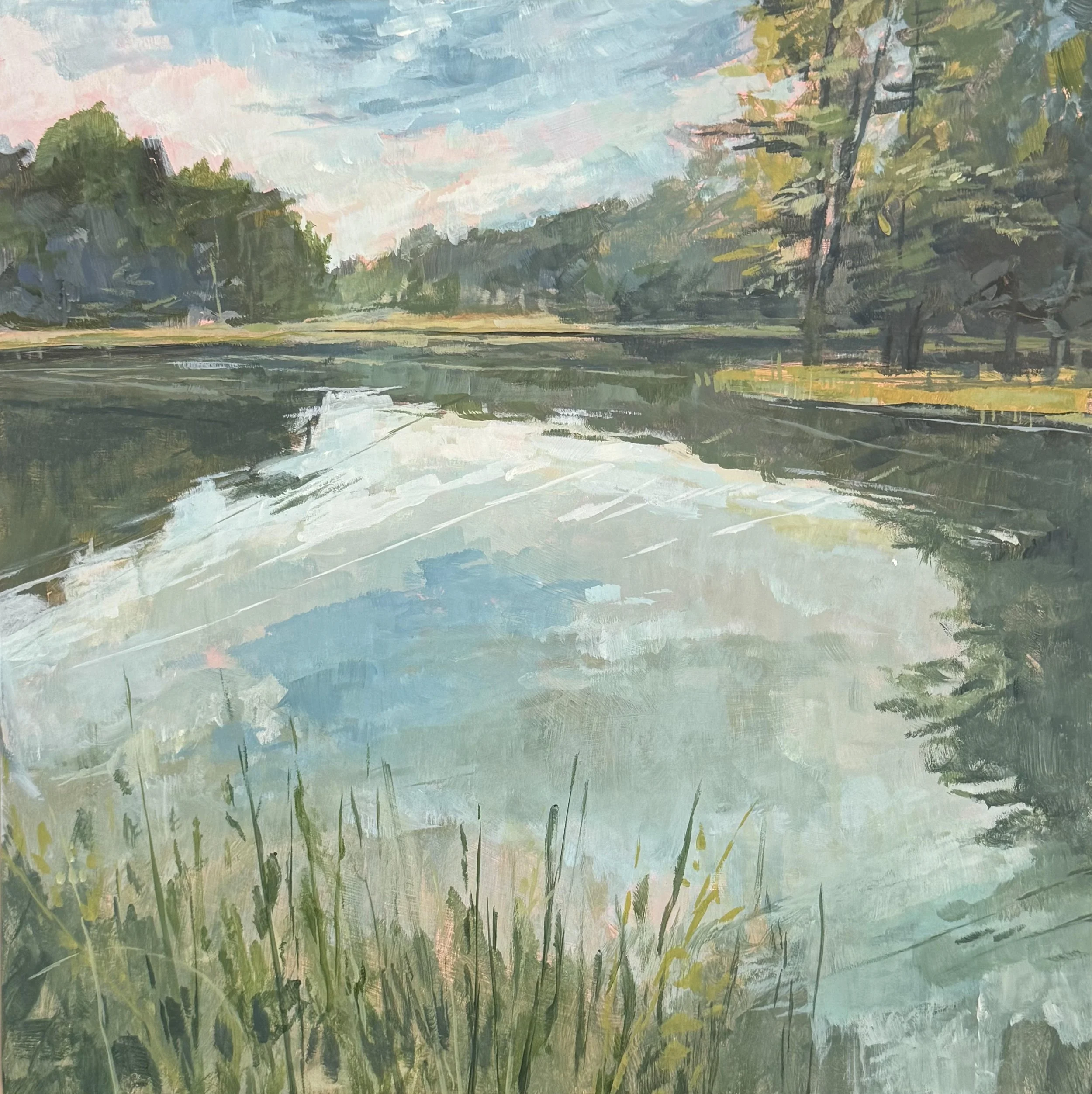 As Above, Below, OIl on panel, 12 x 12 inches $800