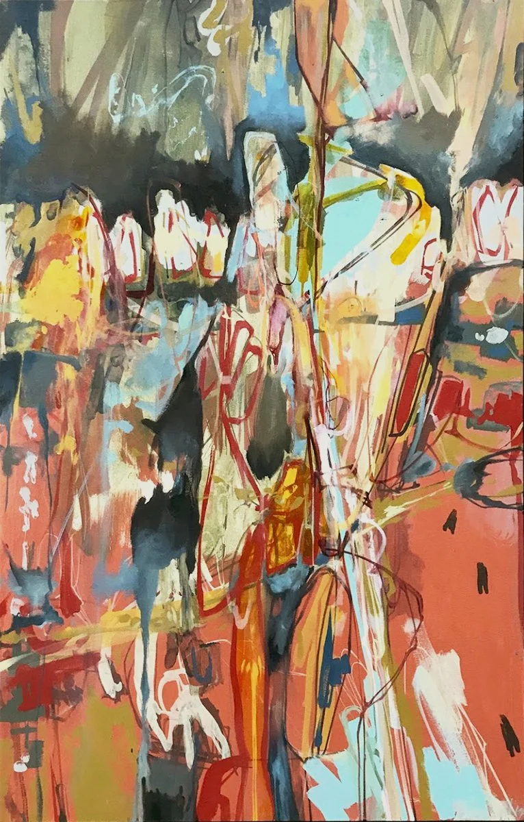 Plunge , Acrylic on panel, 48 x 30 inches