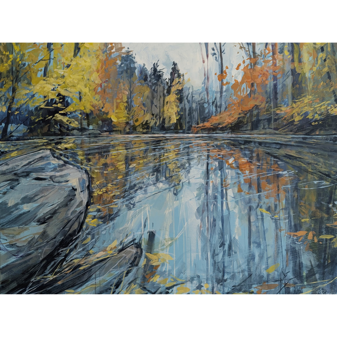 "Woodland Mirror"
Acrylic on canvas
36 x 48 inches
Inquiries Welcome
