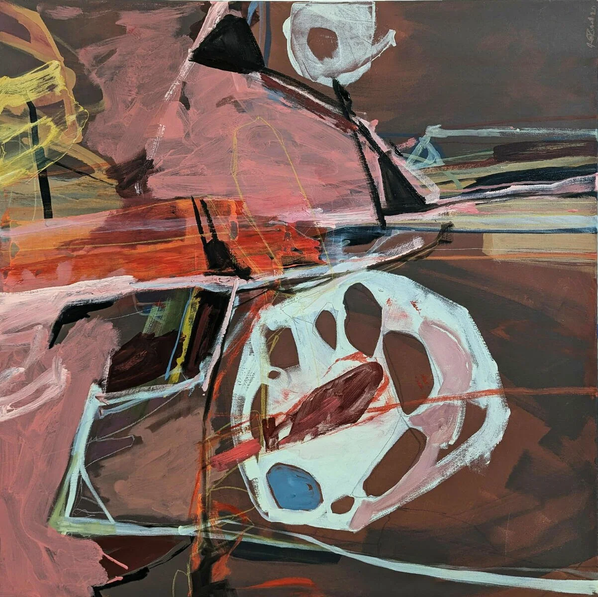 Where It All Begins, Acrylic on canvas, 36 x 36 inches,