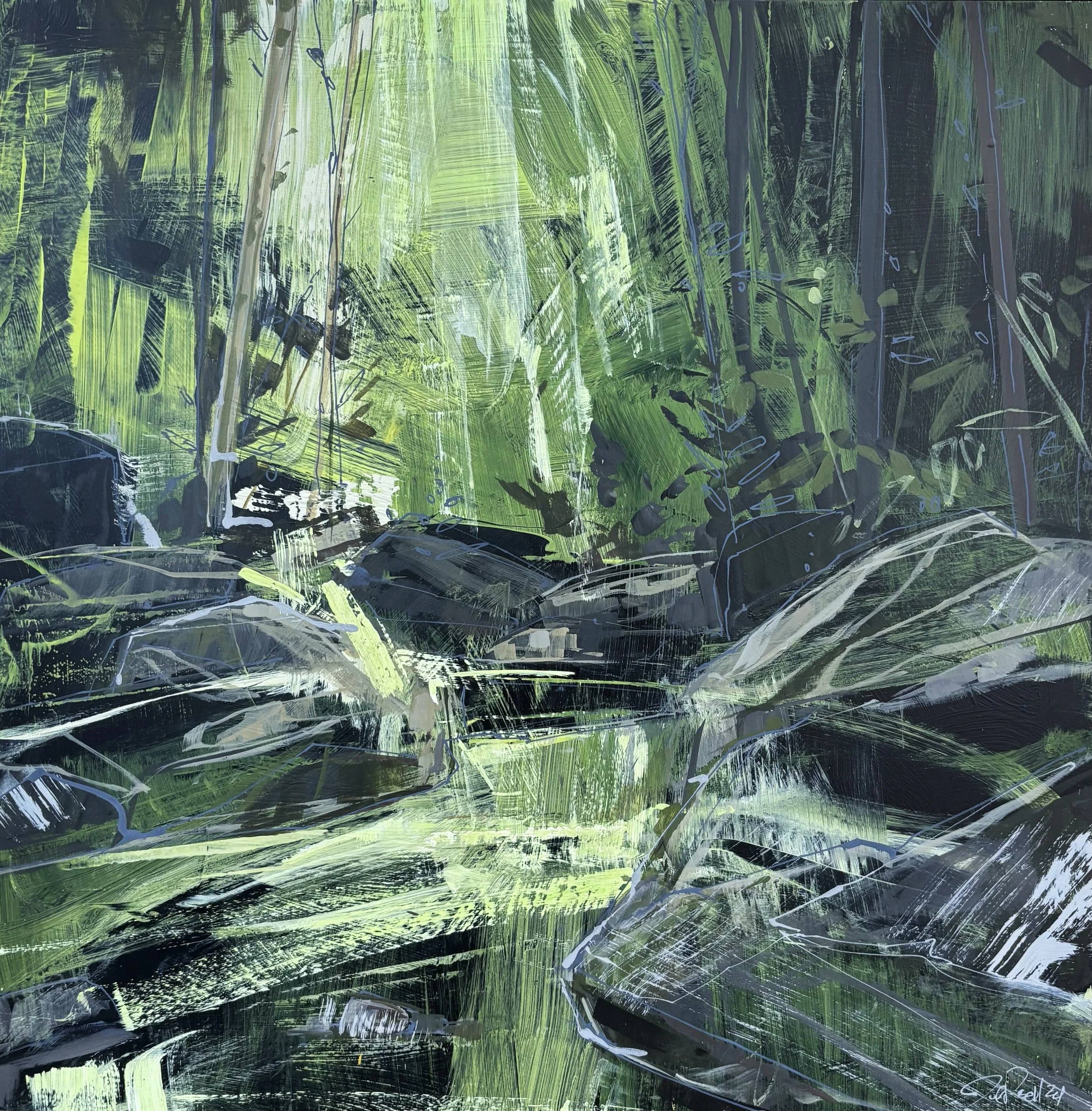 Lush, 2024, Acrylic on panel 24 x 24"
