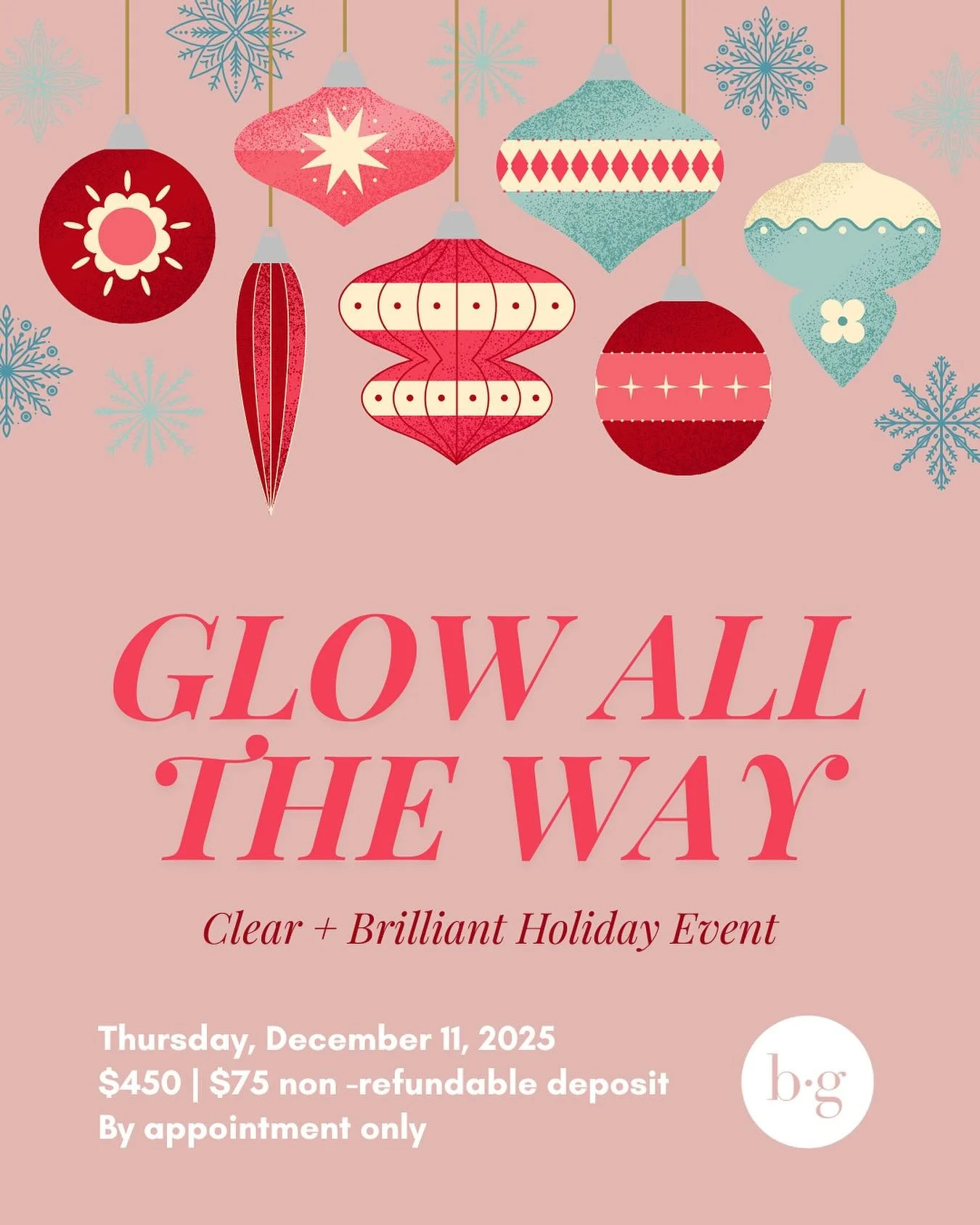 Who wants to glow bright this Holiday season? ✨

Join me for a Clear + Brilliant Laser Event on December 11 🧑&zwj;🎄
✨ Appointment only limited spots available!

This gentle yet powerful laser treatment refreshes your skin from the inside out! Benef