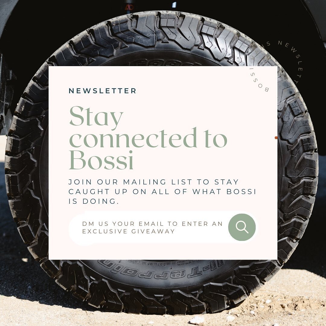 Wanna stay in the loop with the BOSSI team? Subscribe to a monthly newsletter to stay up to date with everything we are doing! 
DM us your email or head to our website and scroll all the way to bottom of our homepage and enter your email there! Whoev