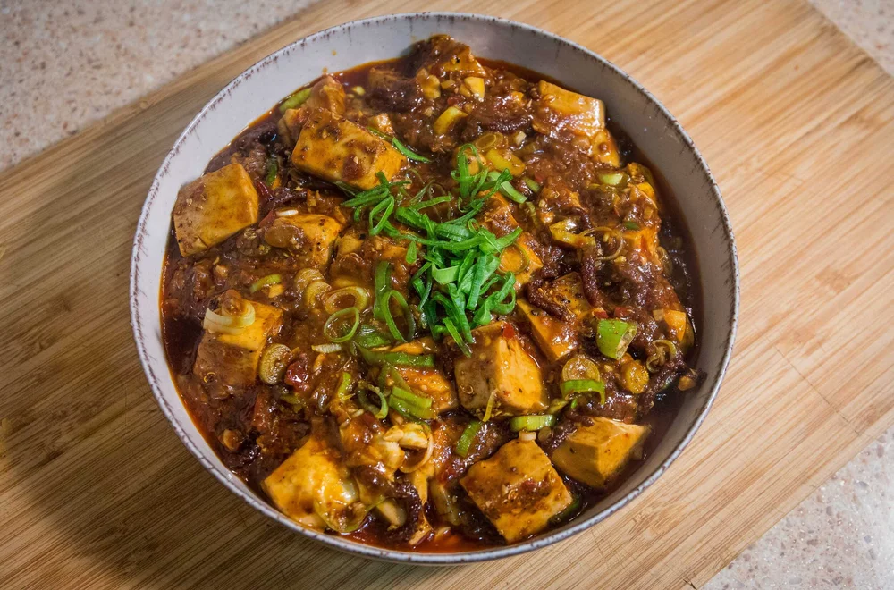 Fotograma del mapo tofu terminado