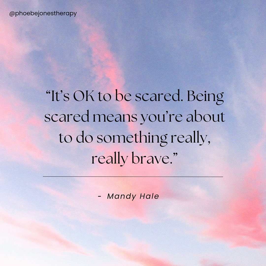 Feeling scared often happens when you&rsquo;re stepping out of your comfort zone and are about to do something courageous or brave. Instead of seeing yourself as weak for experiencing fear, it could be helpful to see it as a signal of bravery. 

We c
