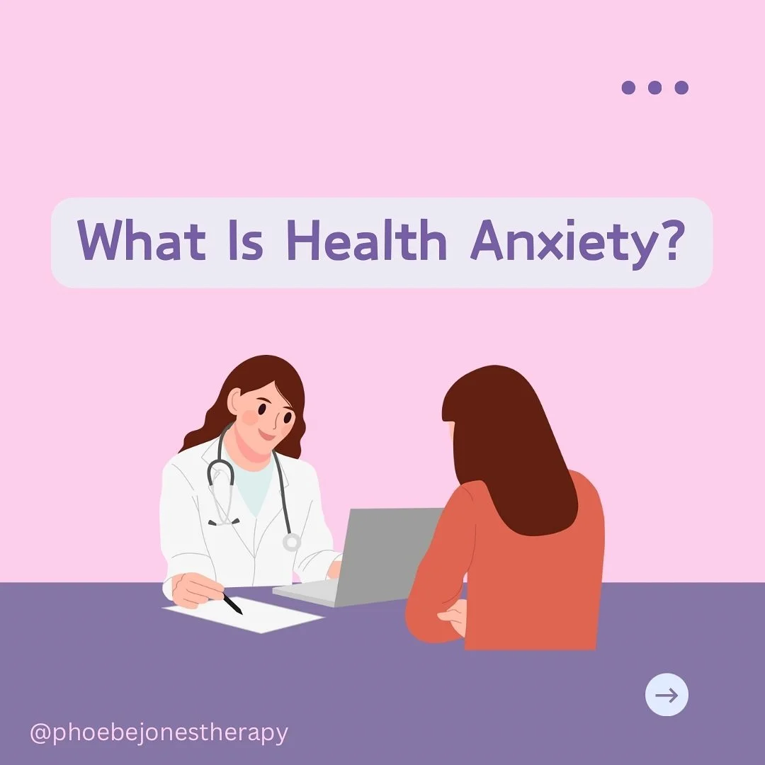 Do you struggle with health anxiety? 😬 Swipe through to learn a little about health anxiety and the signs.