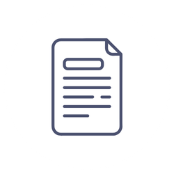 Icon of a document with lines of text and a folded corner.
