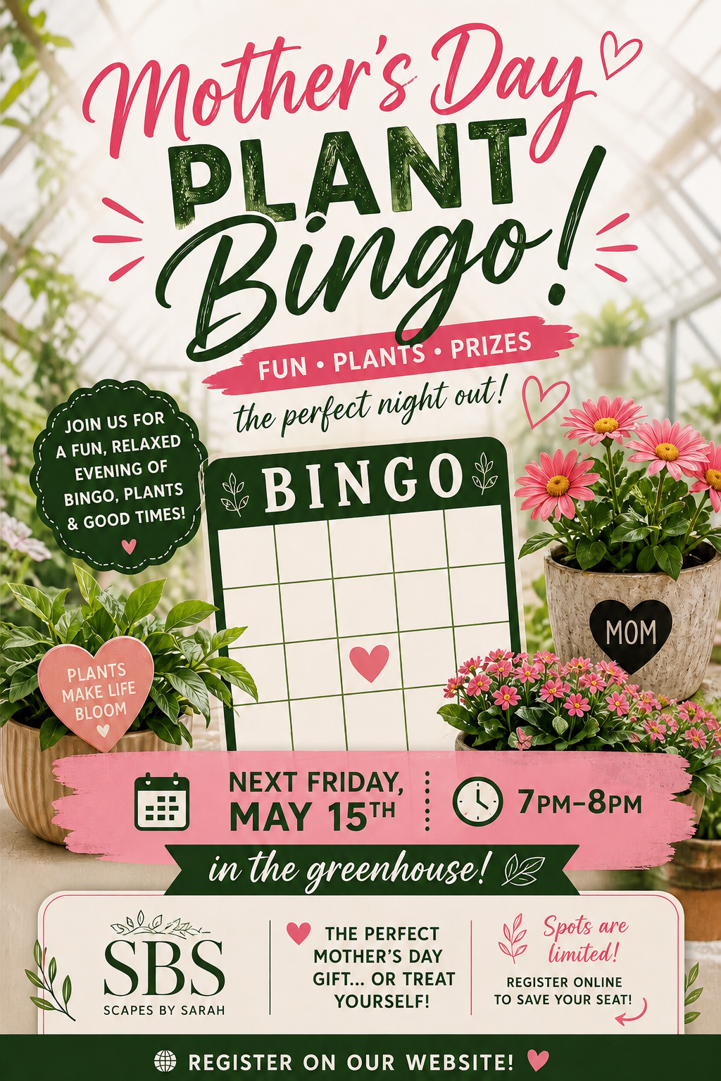 Mothers Day Plant Bingo 