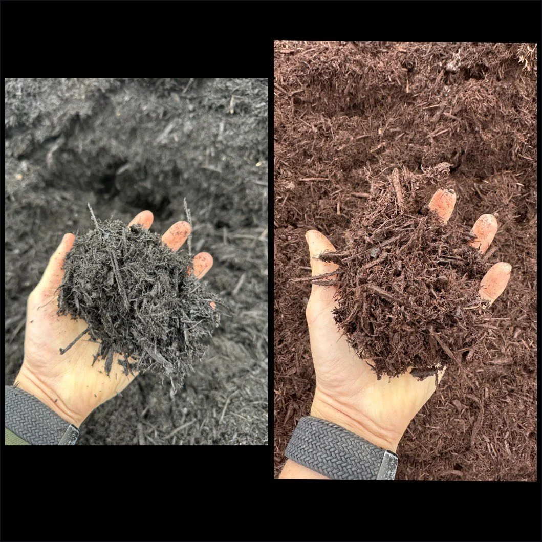 Double ground fine Black and Brown Mulch