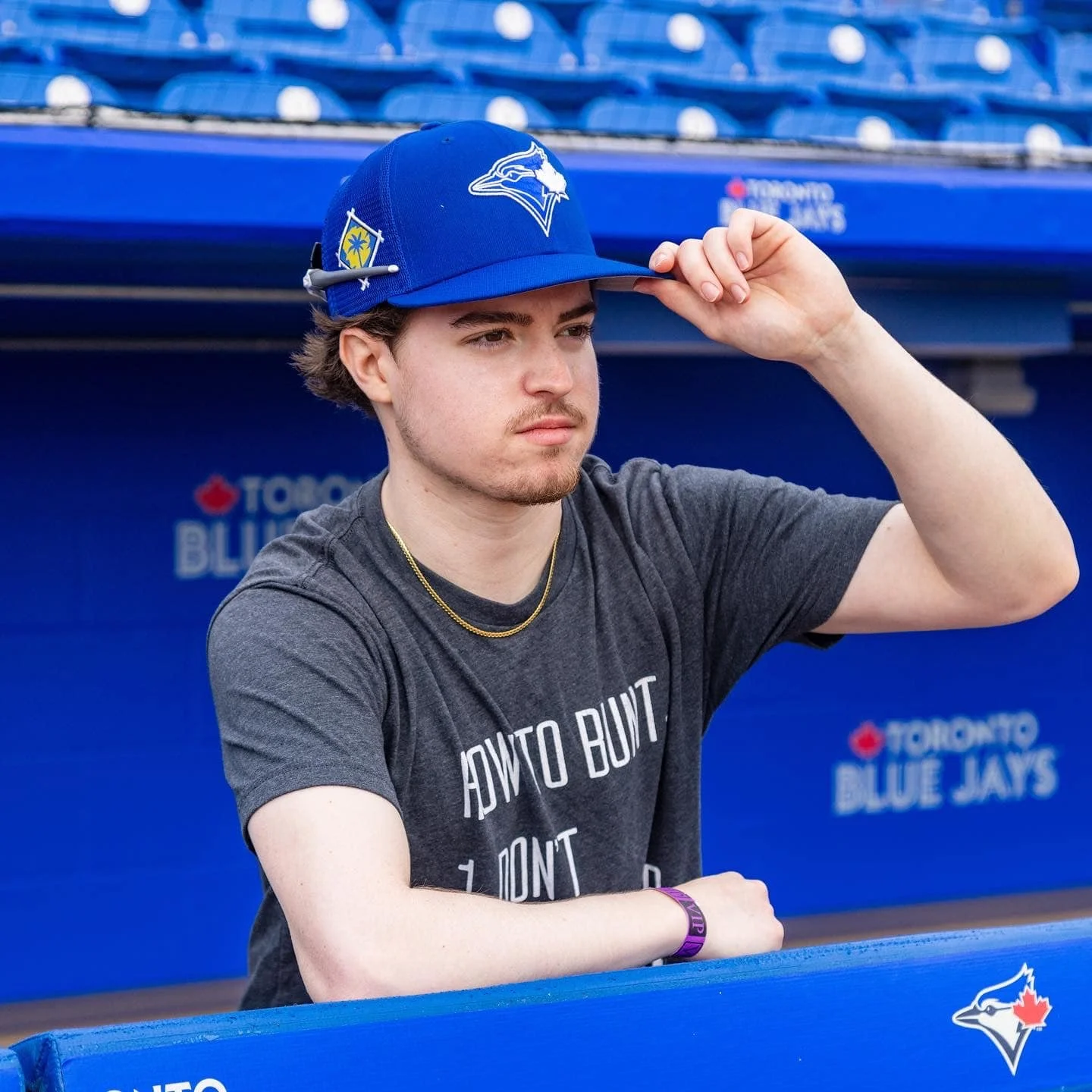 Trevor during an appearance at Blue Jays Spring Training in Dunedin, Florida (2022).