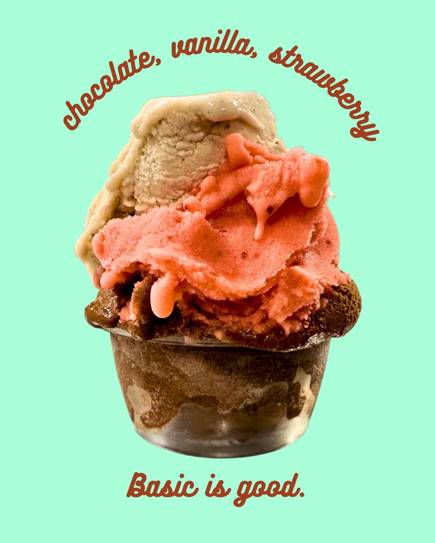 After 3 years, we&rsquo;re finally giving the people what they want 🍓 🍫🍨
Scroll for our weekend schedule. 
🐣We&rsquo;ll have a full gelato spread this Sunday for the Easter On Parade.