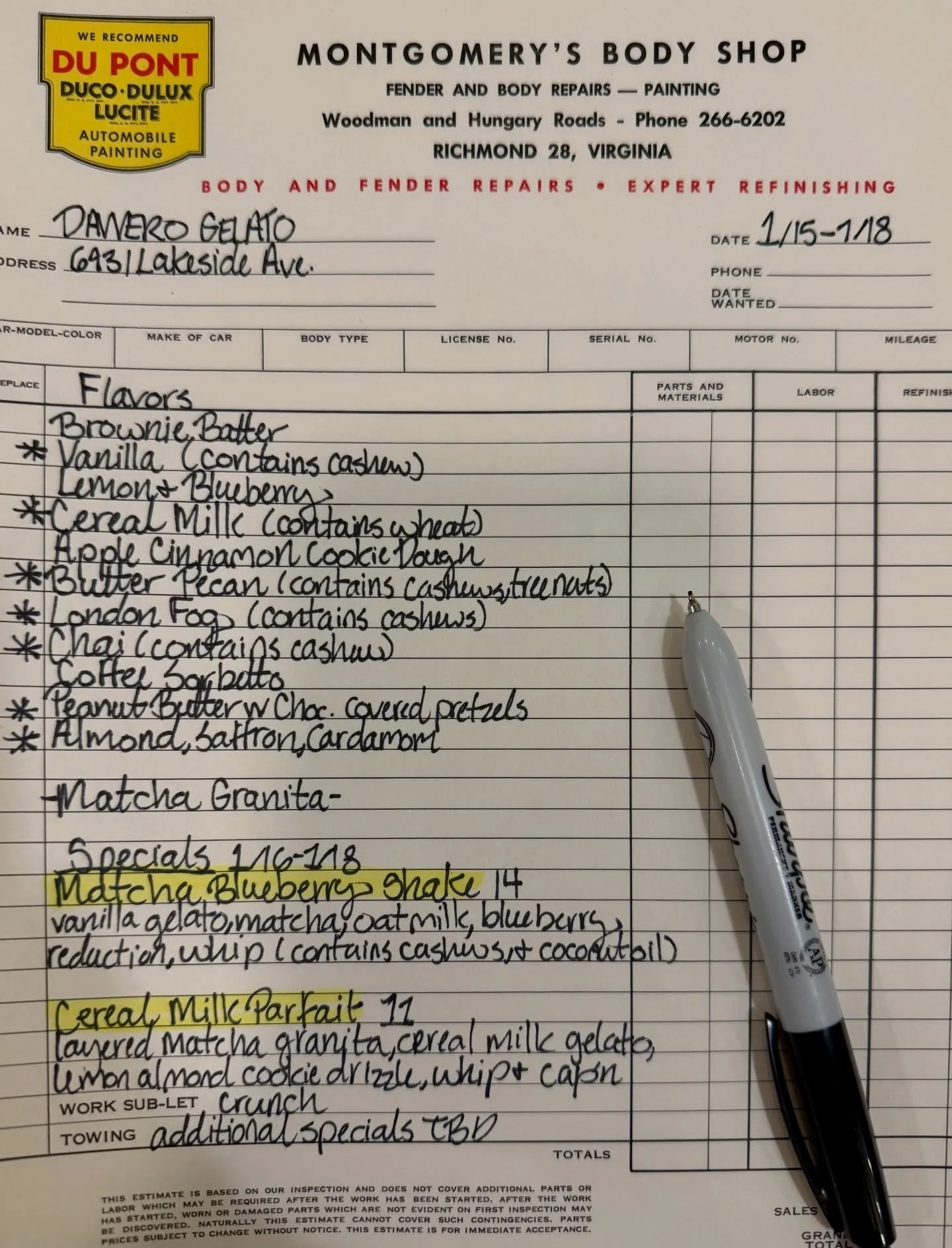 This week&rsquo;s flavors