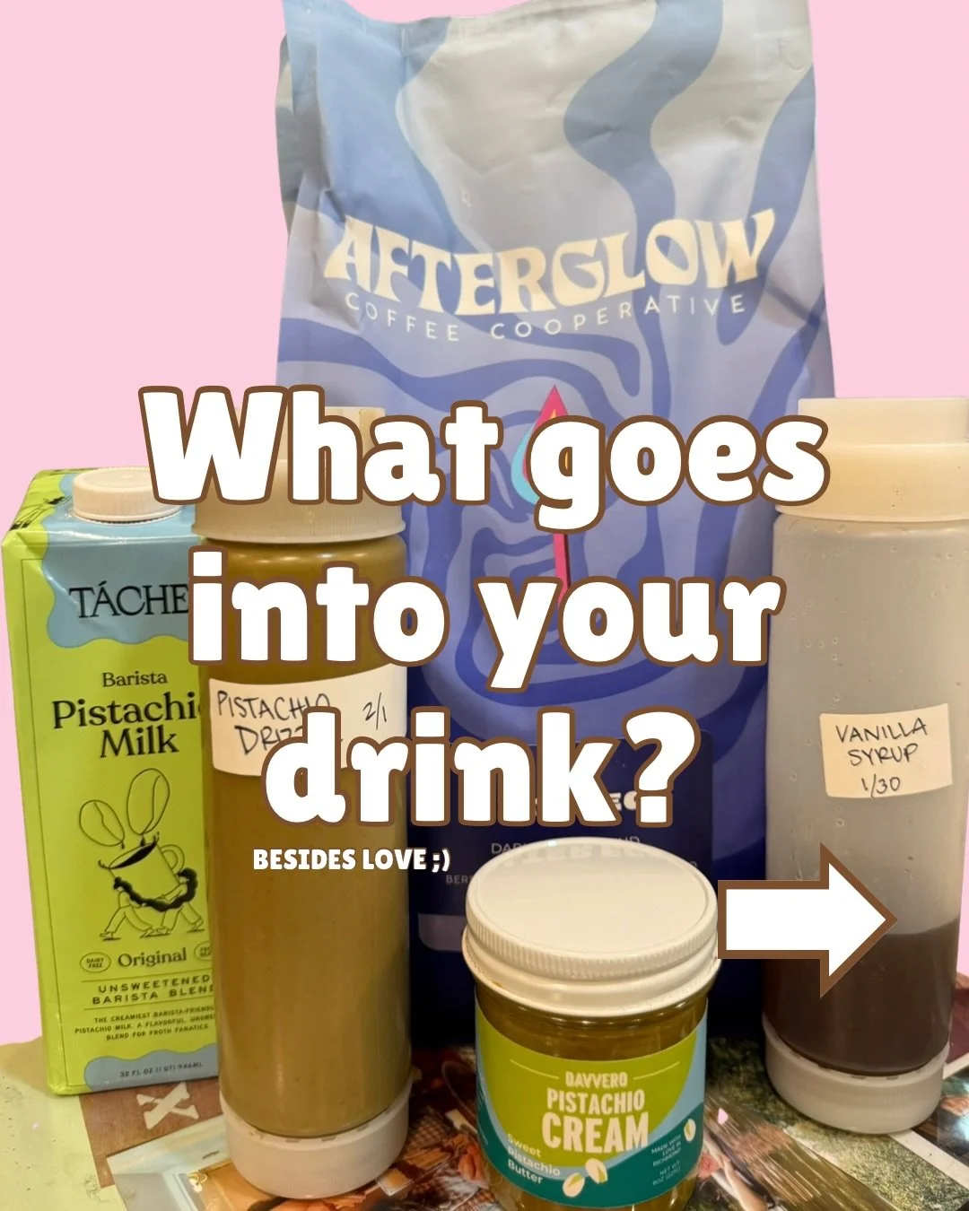 Take a peek at what goes into some of our favorite drinks at the shop👀
-As a small business owner I try (and tbh, often fail) to be a conscious and ethical participant in what feels like a capitalistic hellscape:
This means: purchasing from small, i