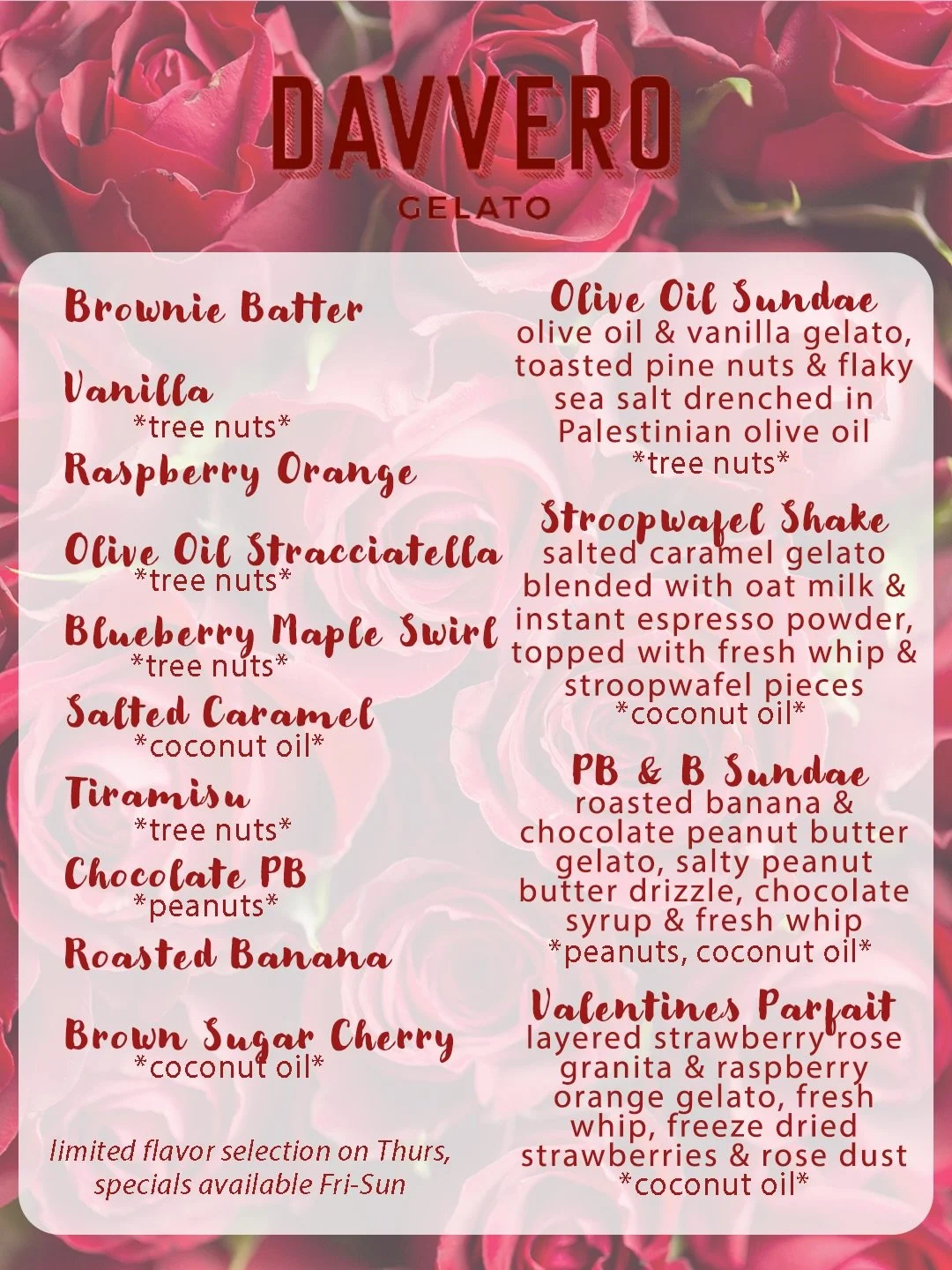 This week&rsquo;s menu and today&rsquo;s flavors &hearts;️