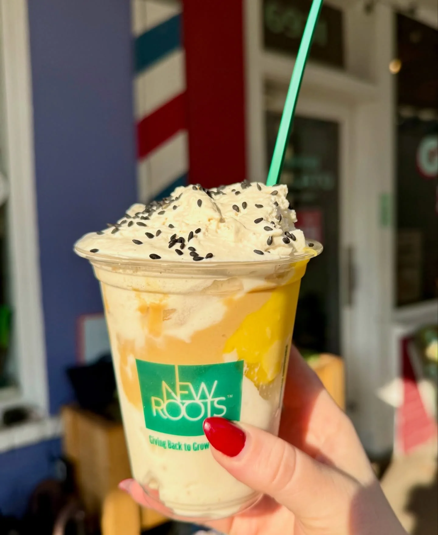 Mango Sticky Rice Sundae 🥭🍚
Mango and Sticky Rice gelato with caramelized coconut cream drizzle, whip and toasted sesame seeds