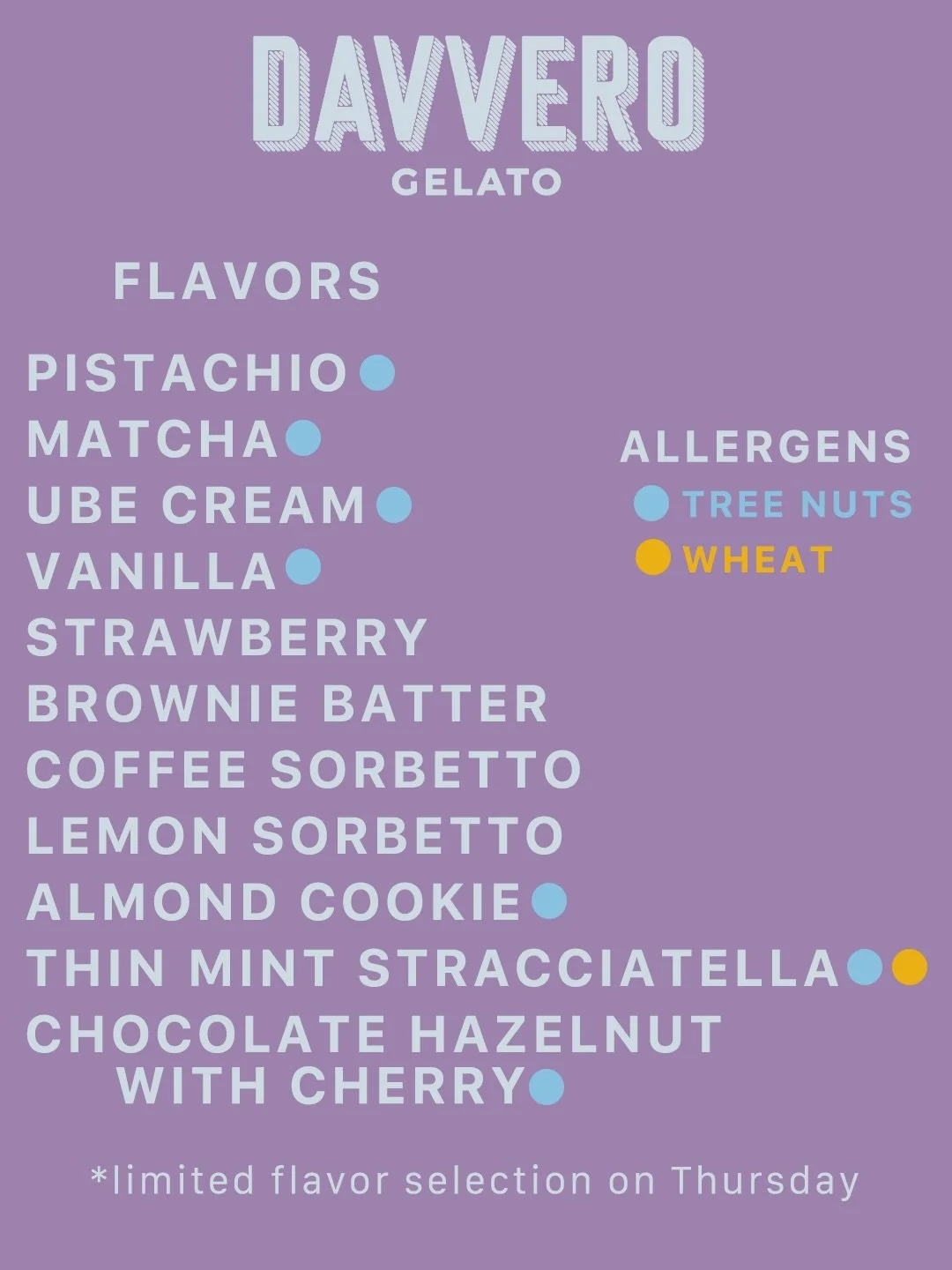This week&rsquo;s flavors
Reminder that specials are available Friday-Sunday/sellout. 
Almond Cookie will also be available on Friday