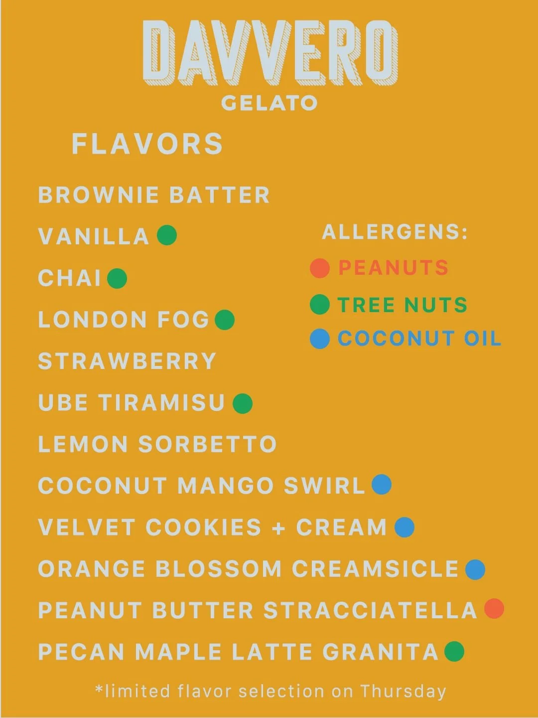 This week&rsquo;s flavors👀
Available Friday: Ube Tiramisu, Velvet Cookies n Cream, Coffee Sorbetto &amp;  Weekly Specials