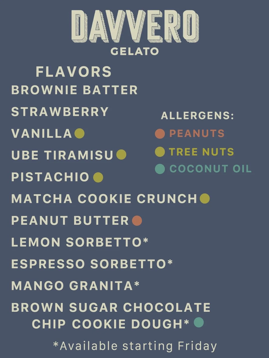 This week&rsquo;s menu ☀️