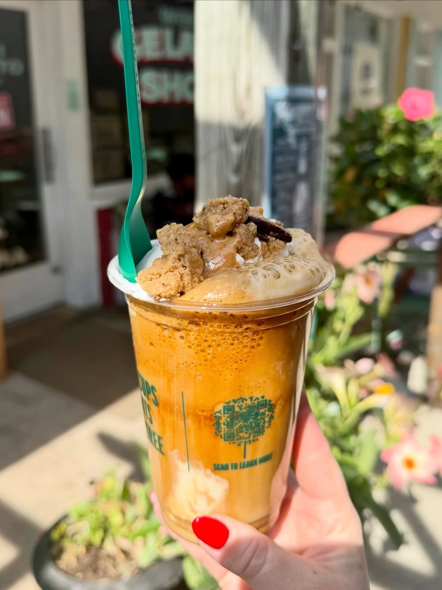 Cookiemaxxing this weekend with our specials. First up is the Cookie Dough Frapogato, Greek style whipped coffee with a scoop of cookie dough gelato, salty pb drizzle, extra cookie dough bites and fresh whip. The Cookies n Cream Cold Brew Shake is va
