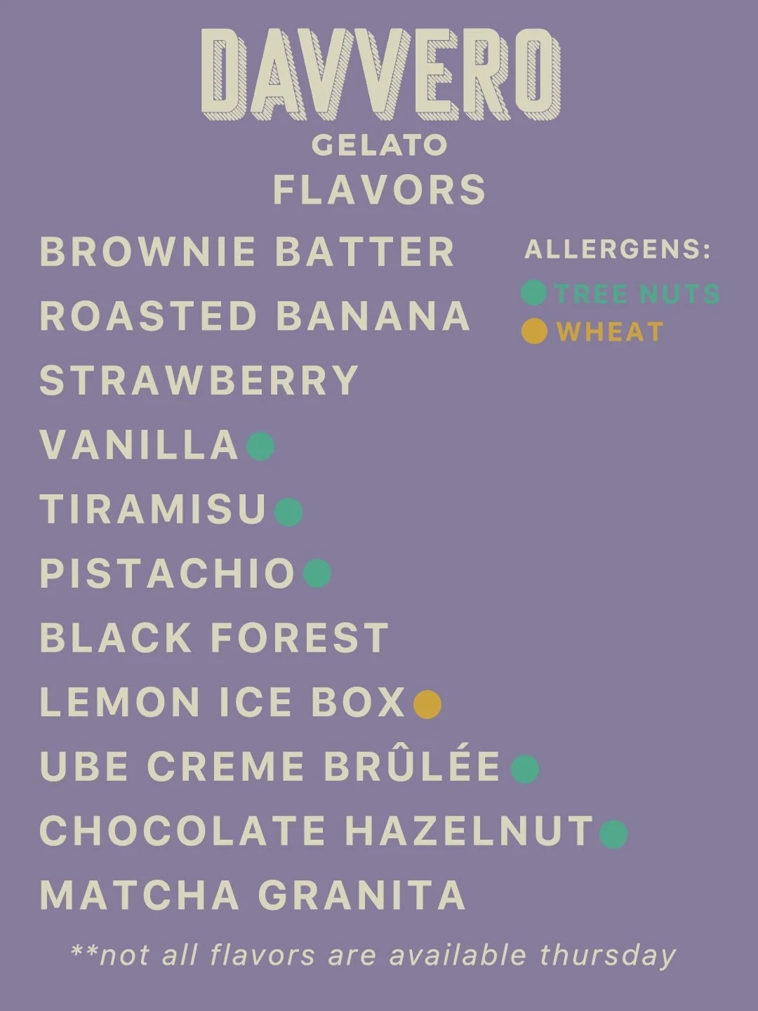 Maybe it&rsquo;s just me, but our weekly menus have been feeling extra ambitious lately😅 
If you missed our Better than Dubai Shake the first go around, here&rsquo;s your chance to finally try it. 
Oh yeah, we&rsquo;ll be at the Fan Art Stroll Thurs
