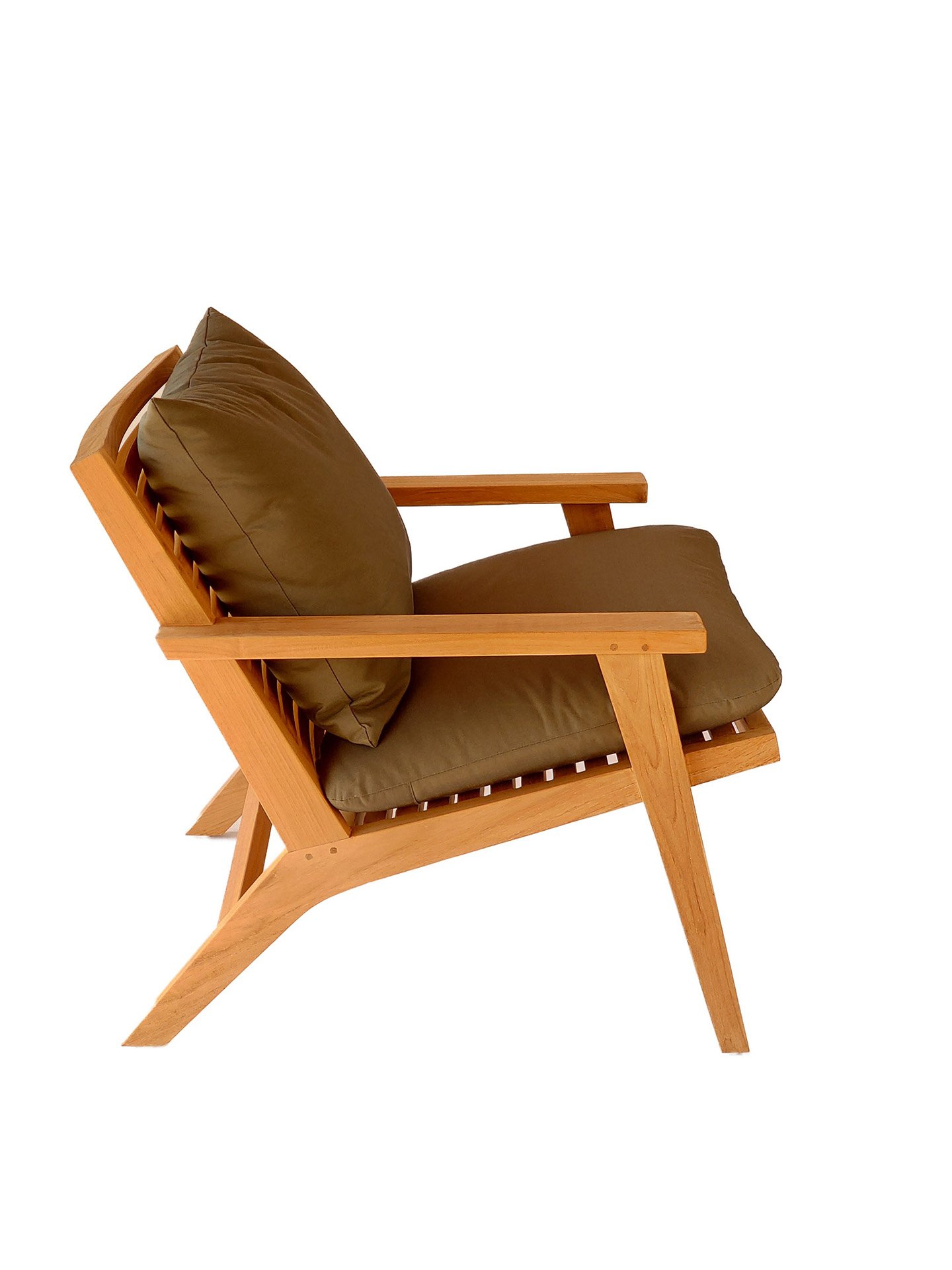 Outdoor Teak Chair with Luxury Cushions - Premium Grade A Teak, Elegant Patio Seating, Weather-Resistant