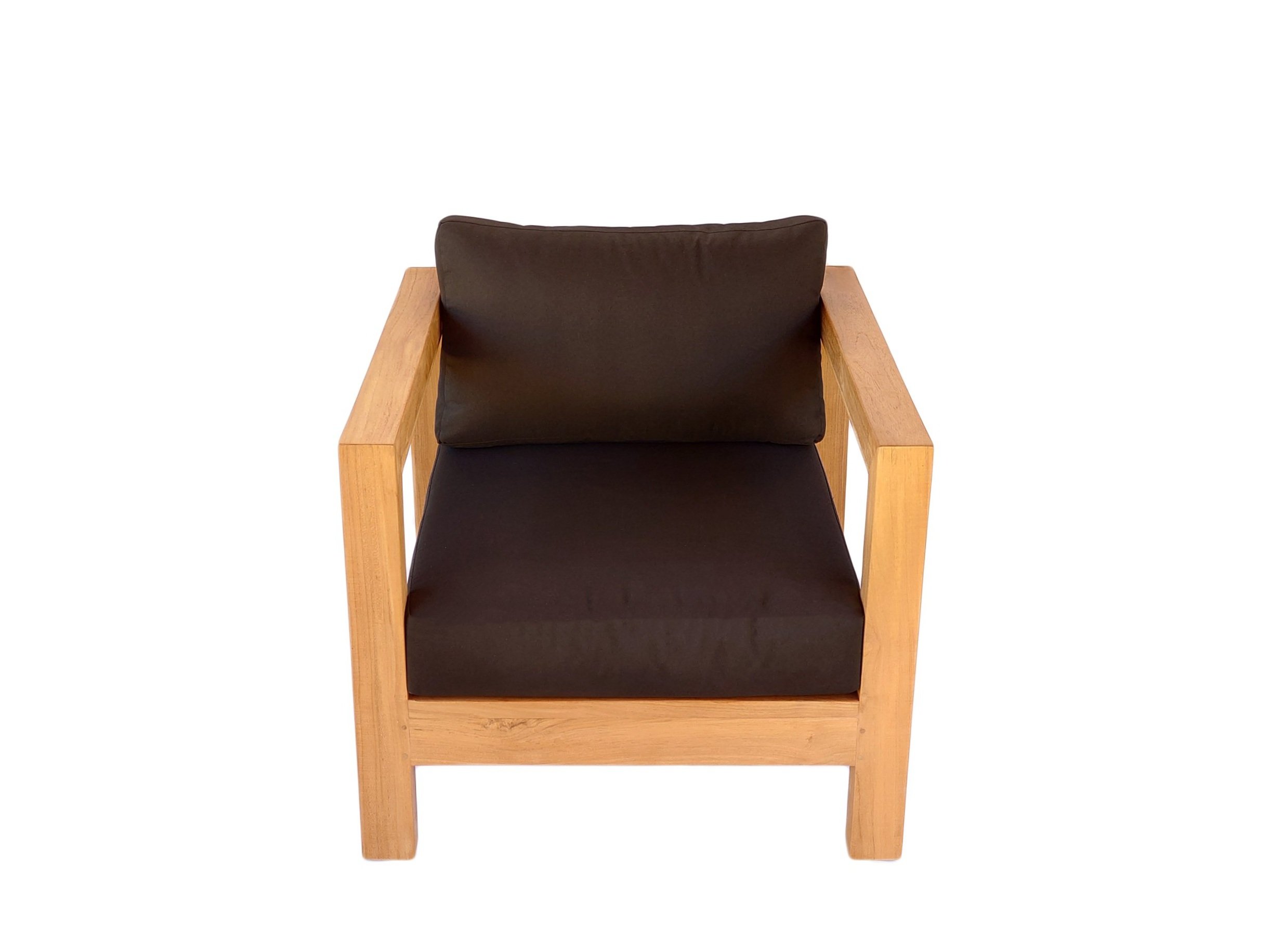Outdoor Teak Chair with Luxury Cushions - Premium Grade A Teak, Elegant Patio Seating, Weather-Resistant