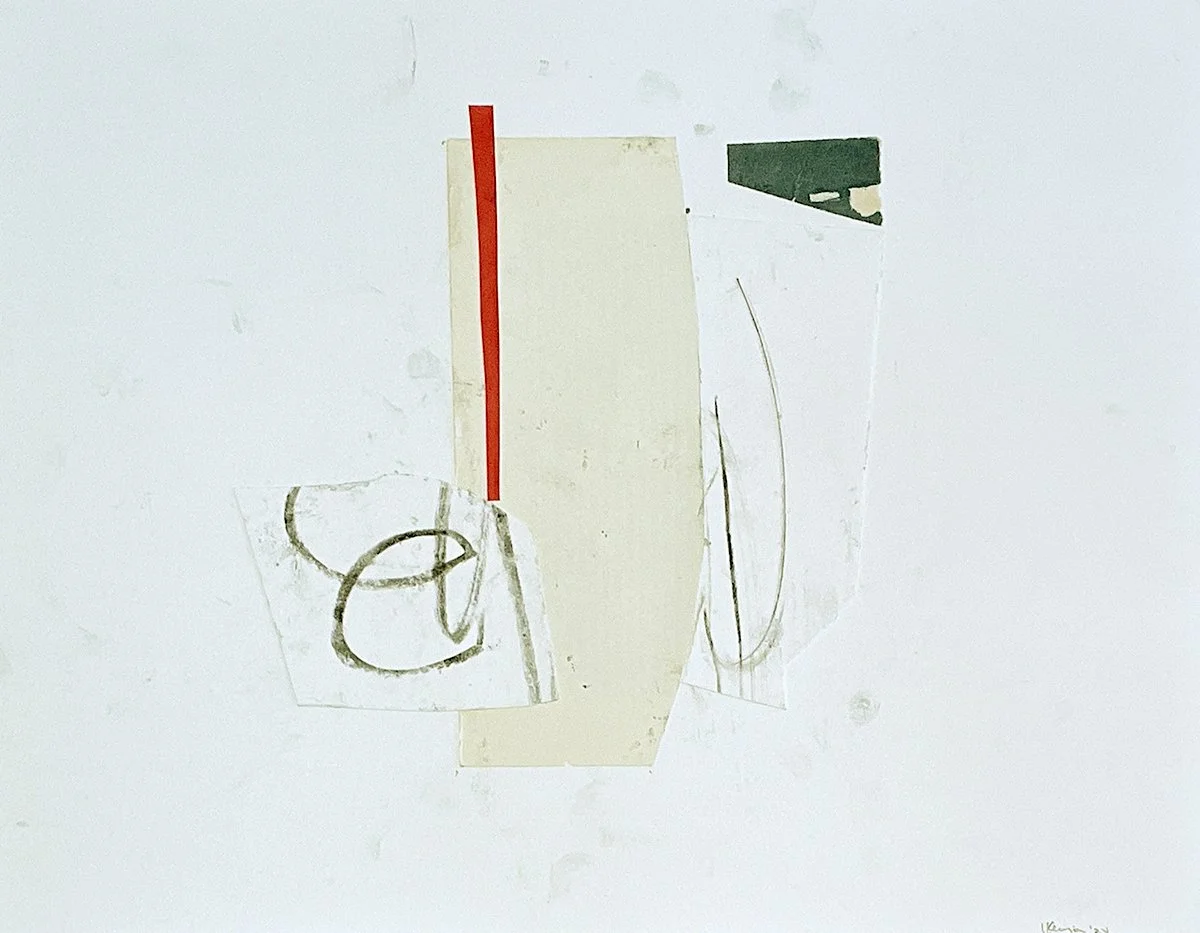Turning from a Fixed Direction 4, Mixed Media Collage, 14” x 11”, 2023