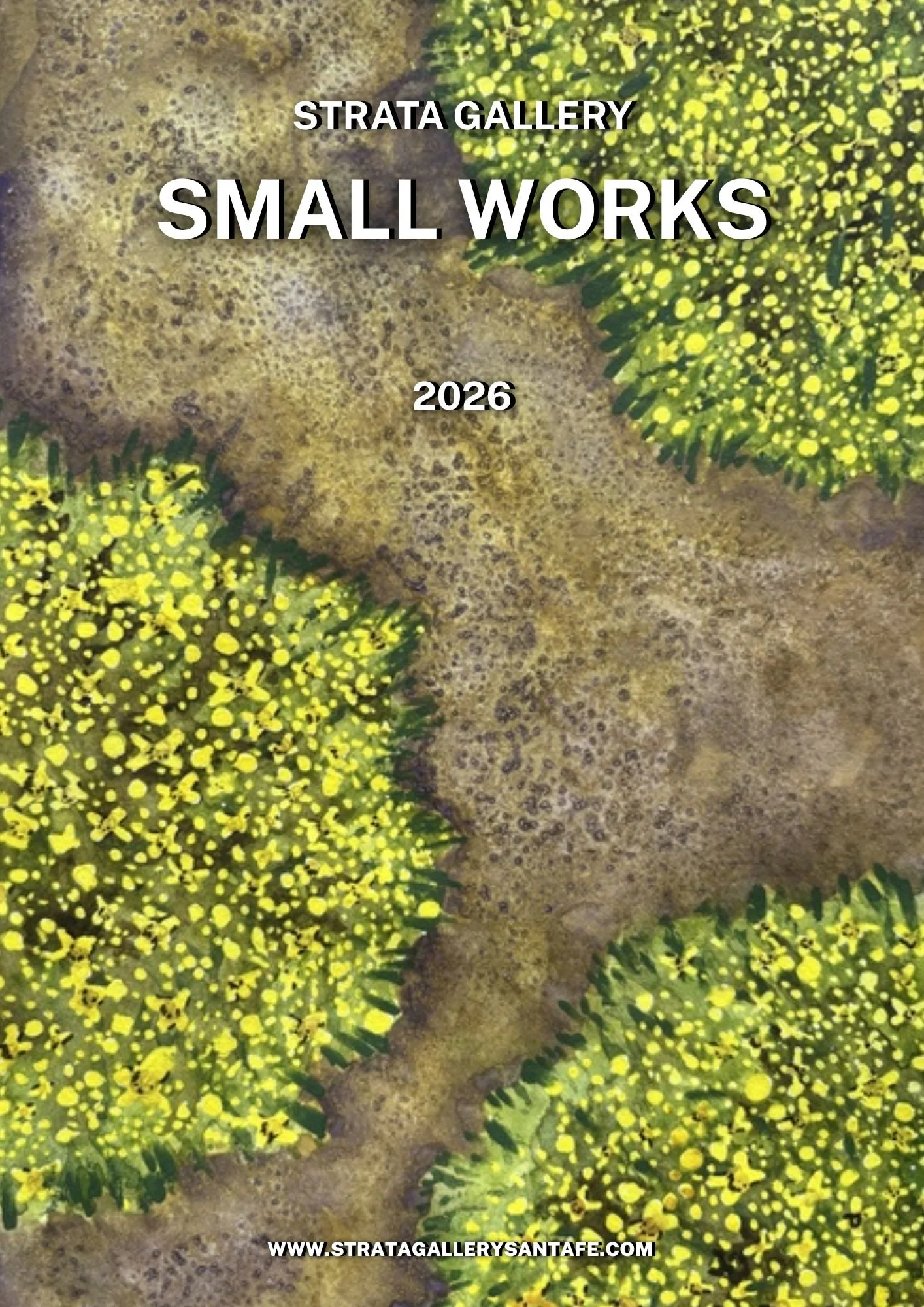 Green watercolor of bushes.