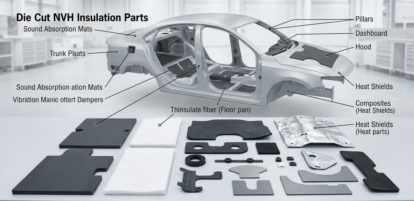 A Purchasing Guide to Die-Cut Acoustic Parts for Automotive Applications
