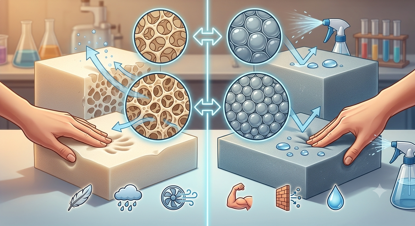 Open Cell vs. Closed Cell Foam: A Buyer's Guide for Industrial Die Cutting