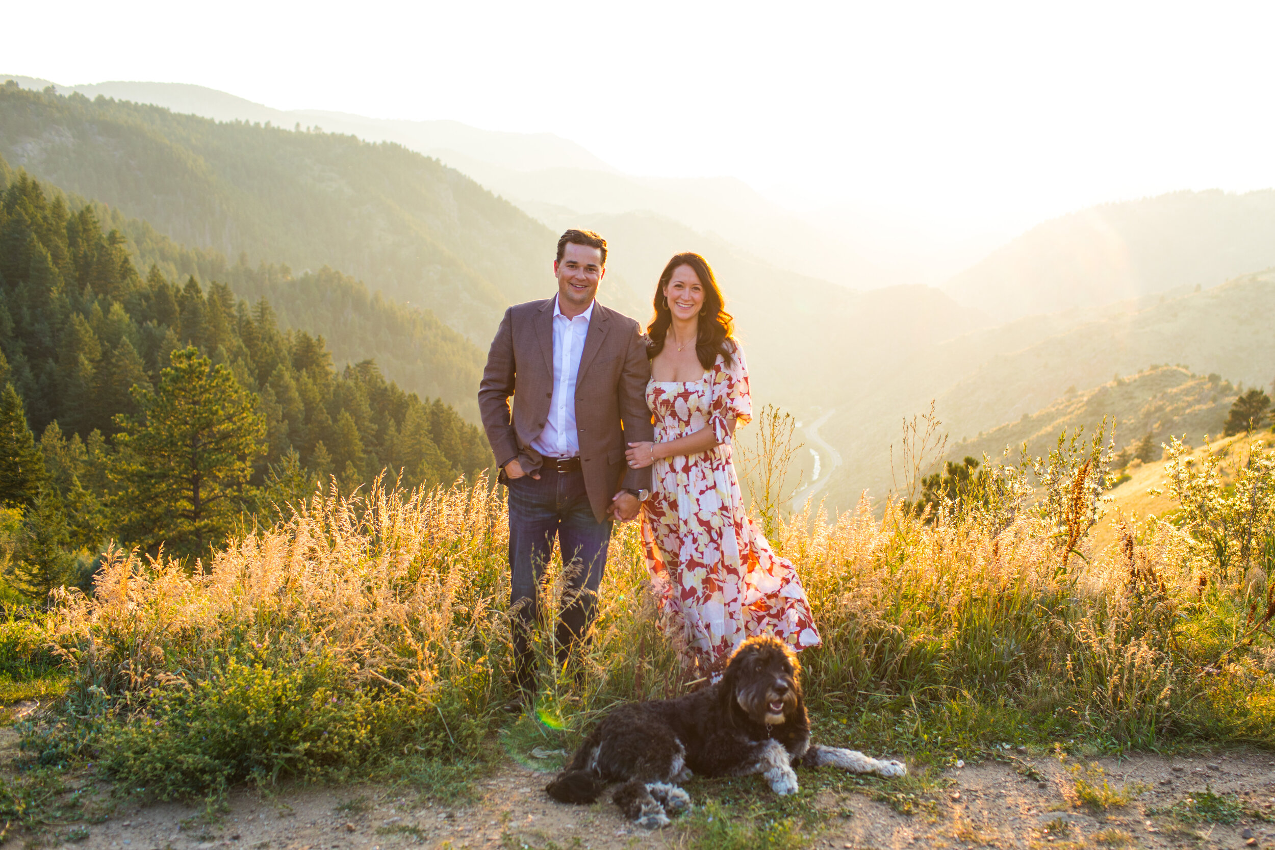 Lookout Mountain Engagement Photo session | Jon, Sam, and Leia