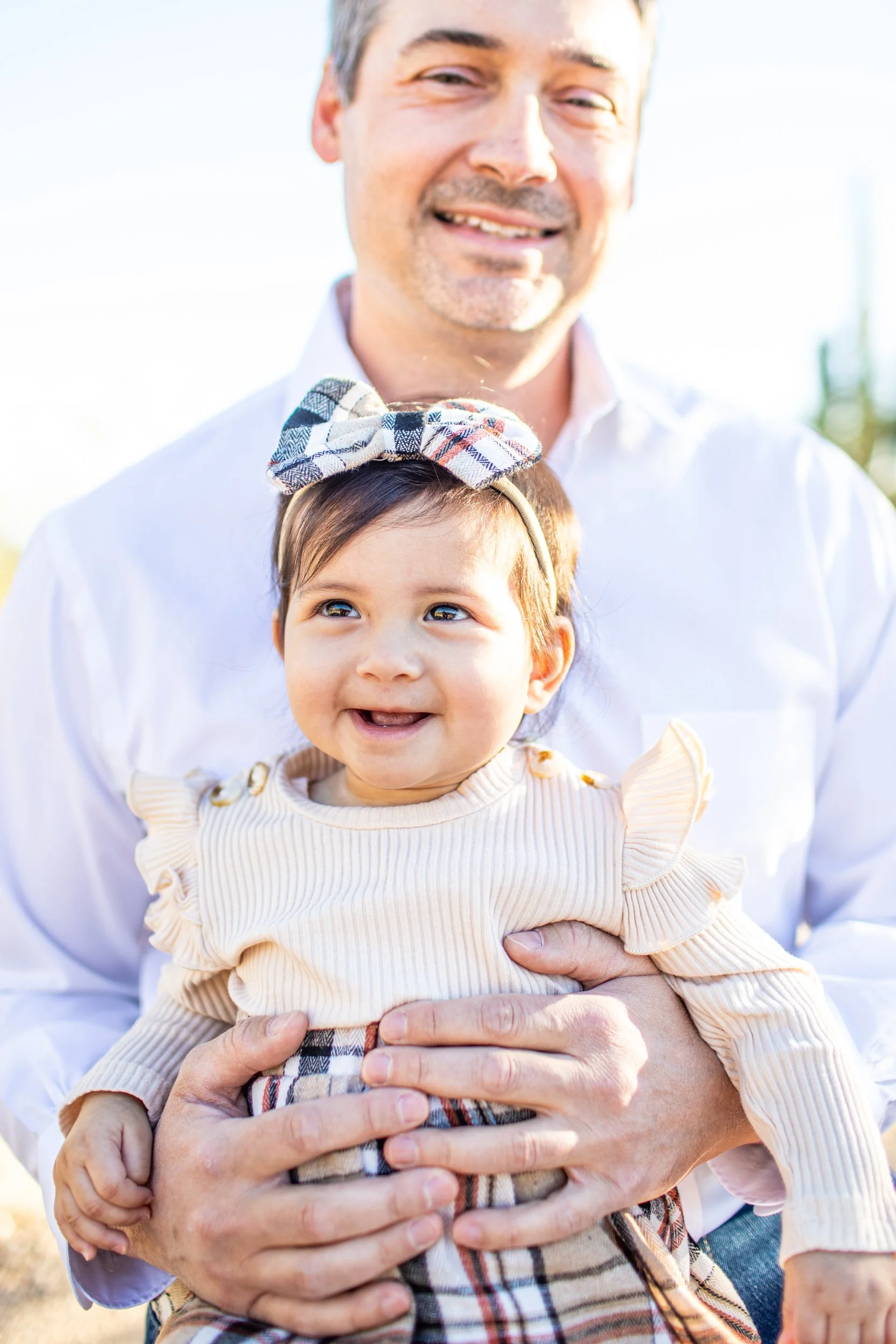  father and daughter at sabino canyon 