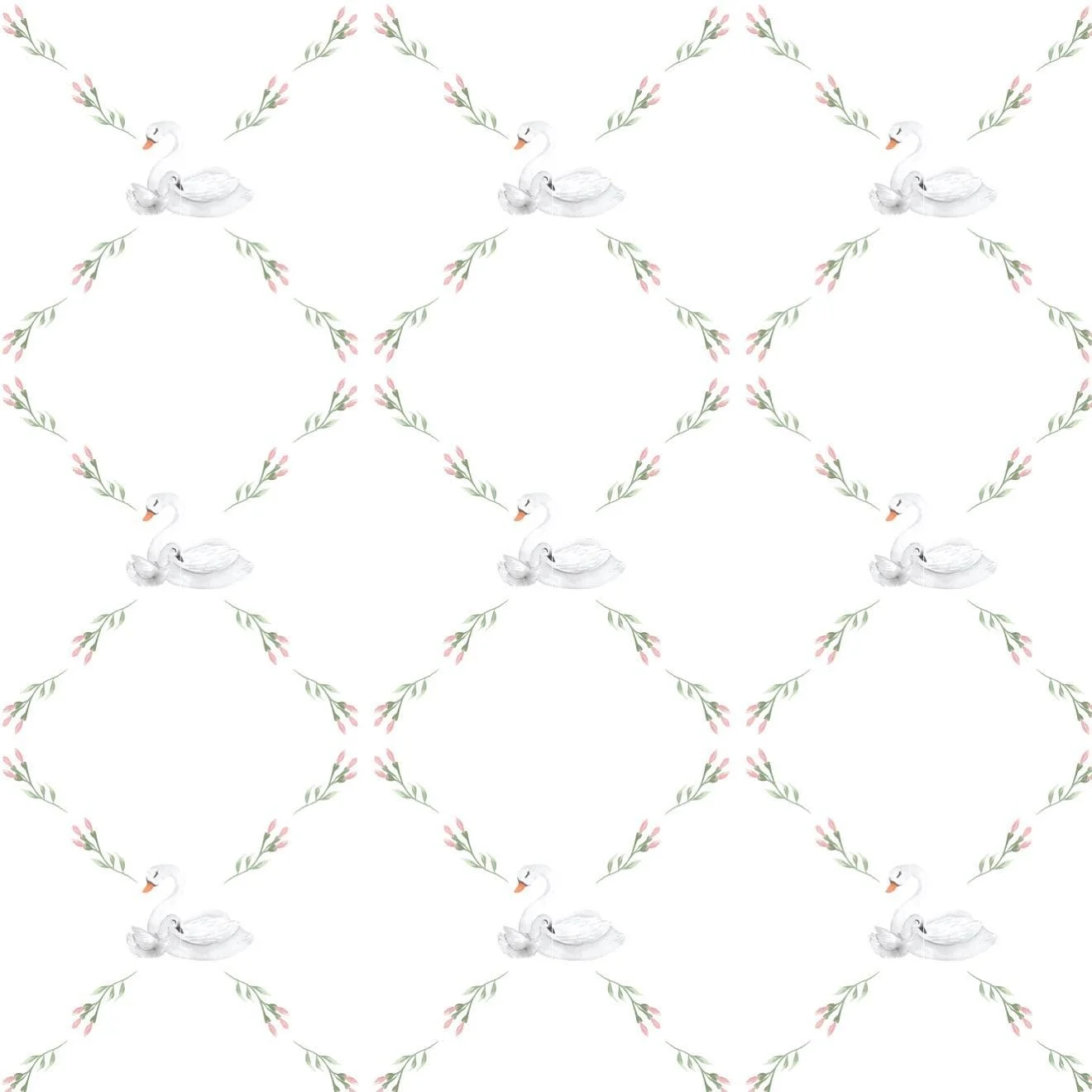 sneak peek at a custom envelope liner pattern because this mama/baby swan pair is too cute to keep from sharing 🦢💕 
.
.
.
.
.
.
#stationery #swan #cygnet #babyshower #customart #artist #itsagirl #watercolor #papercompany #babyshowerinvitations #mam
